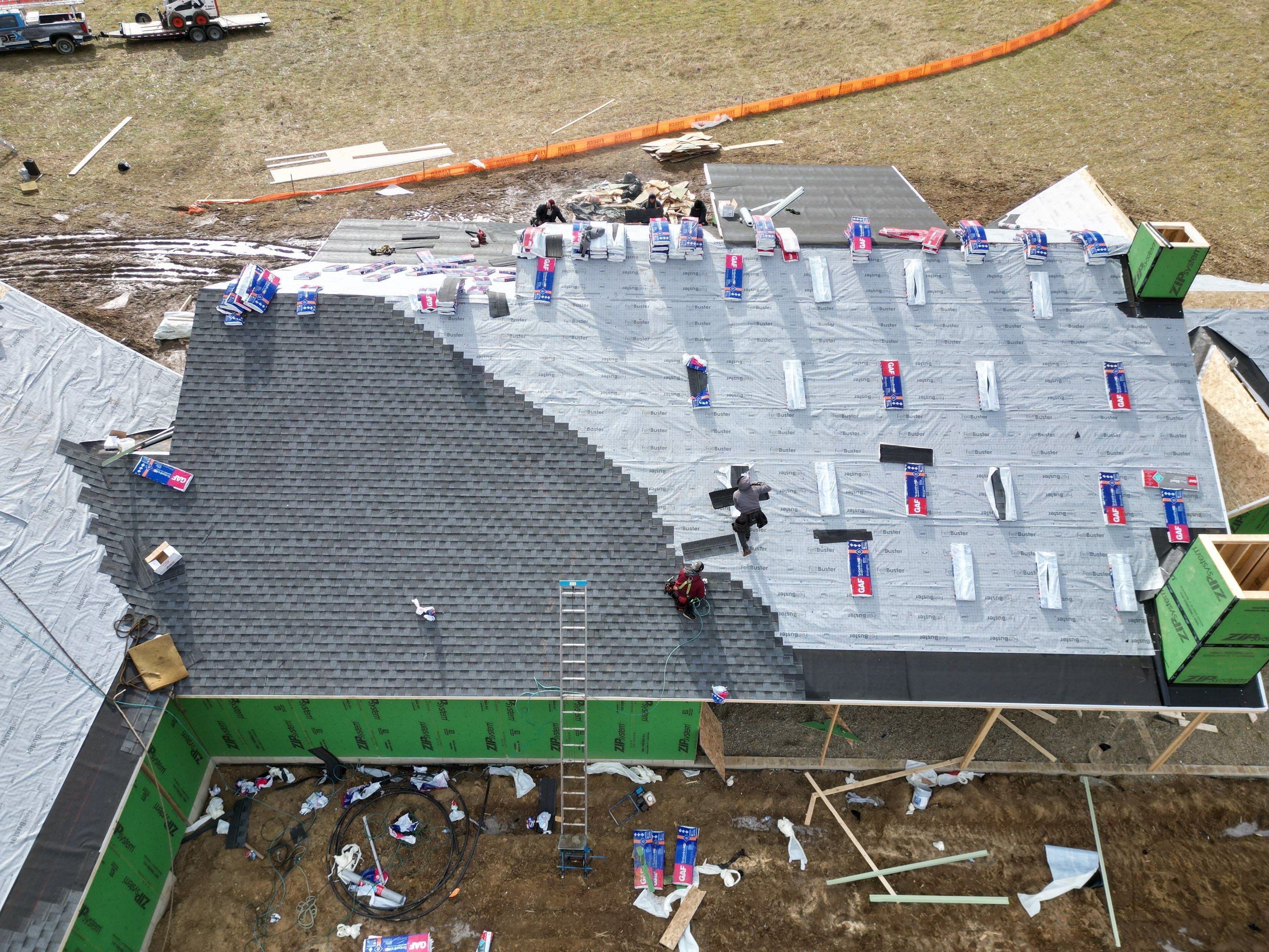 Residential Roofing Installation using Timberline HDZ Shingles - Williamsburg Slate by RoofX 