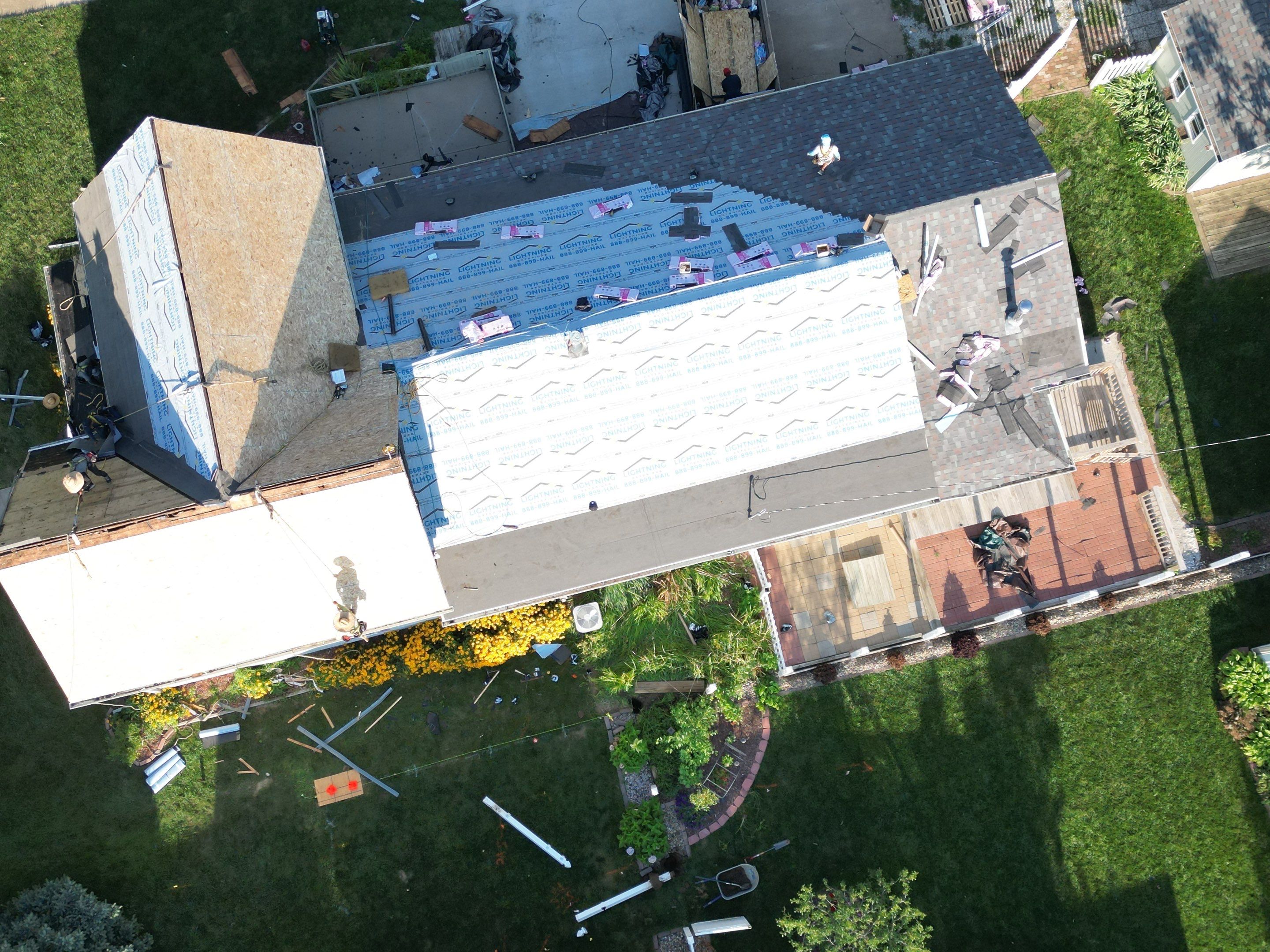 Residential Roofing Installation using Owens Corning Duration Colonial Slate by Lightning Exteriors