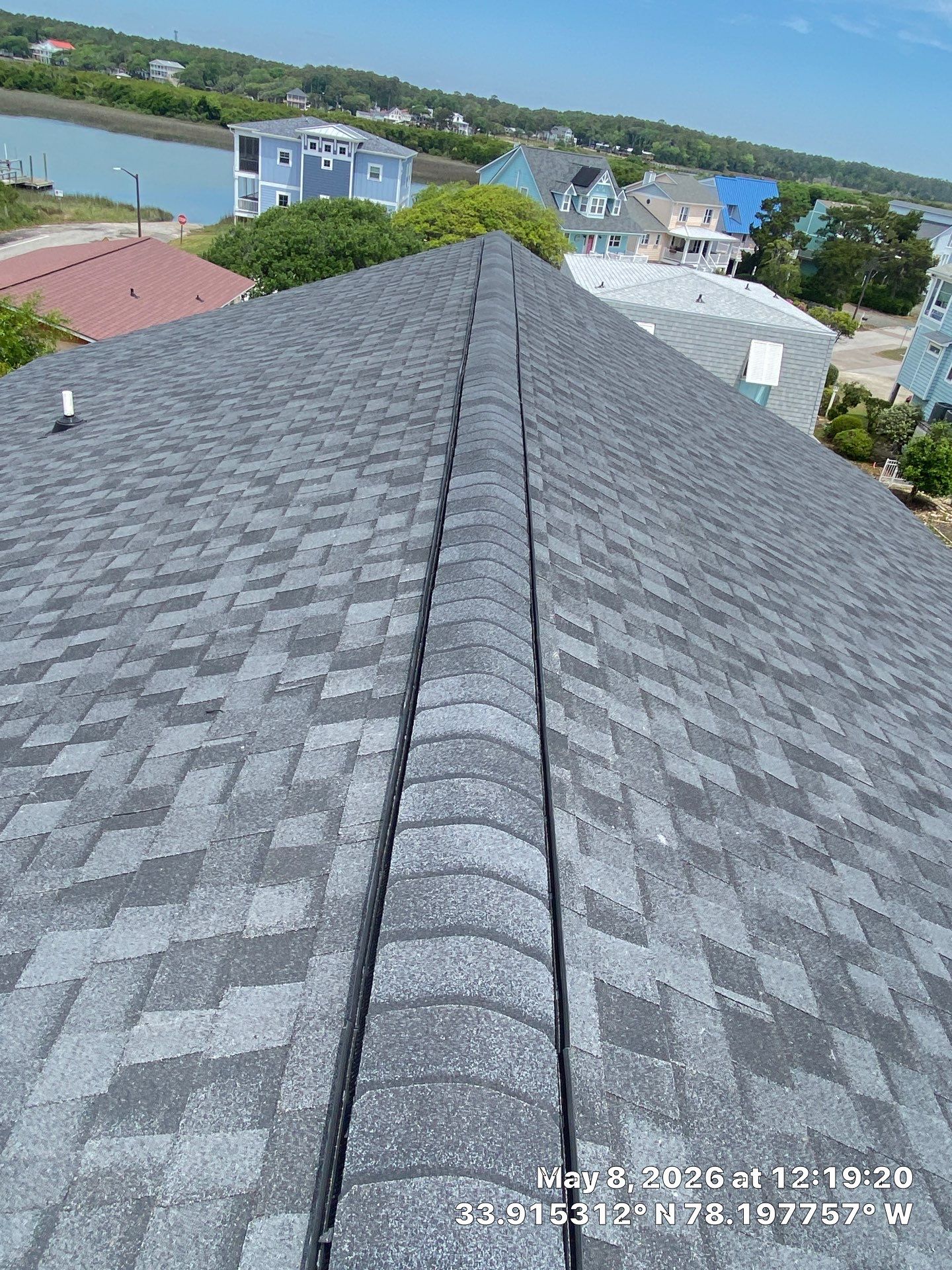 Certainteed Landmark Pro Moire Black Shingle Roof Replacement by Wilmington Roofing Company by RGR Construction and Roofing, LLC