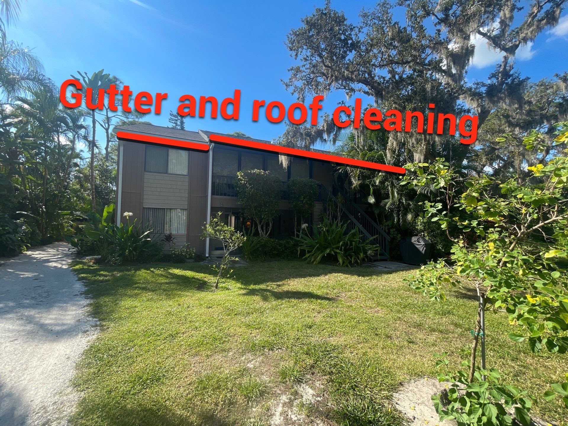 Clean Gutters and Roof in Sarasota FL by Gutter Professors