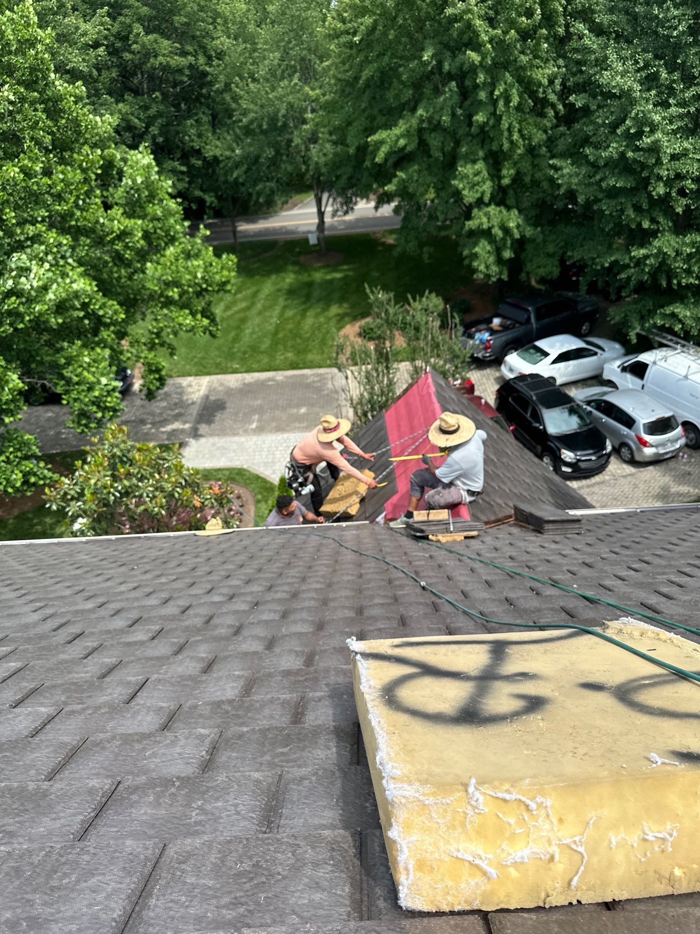 Residential Roofing Installation Using Enviroshake Synthetic Slate by Undersun Roofing 
