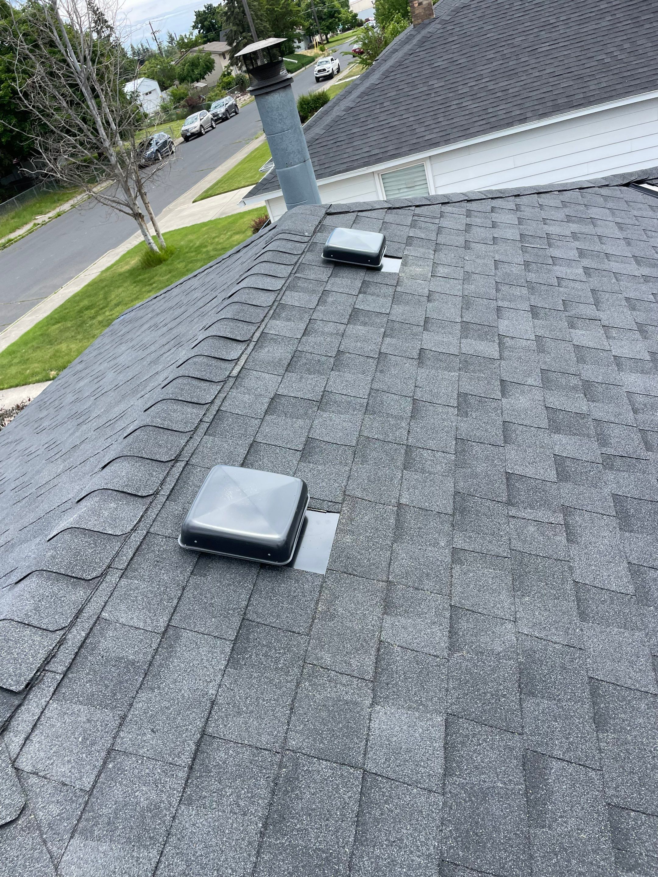 Full Residential Roof Replacement and Sheathing Repair in Spokane N Oak St Spokane, WA 99205 The Denali System - Certainteed Landmark® Shingle - Moiré Black by Alpine Roofing
