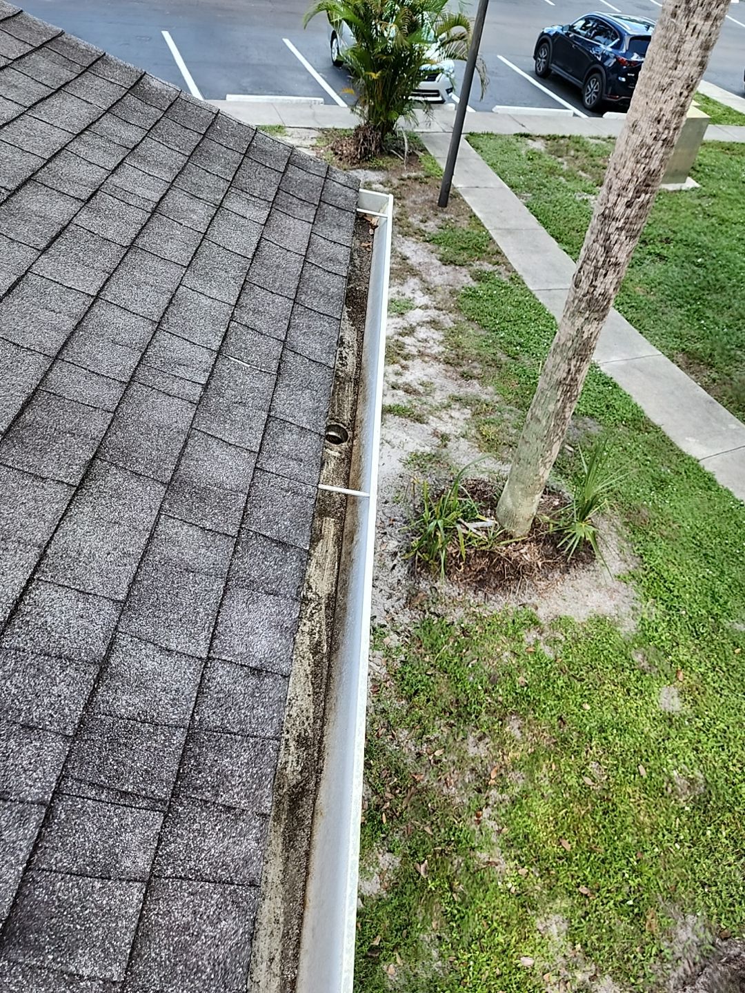 Commercial gutter cleaning Naples & Marco Island, FL after photo with clean gutters