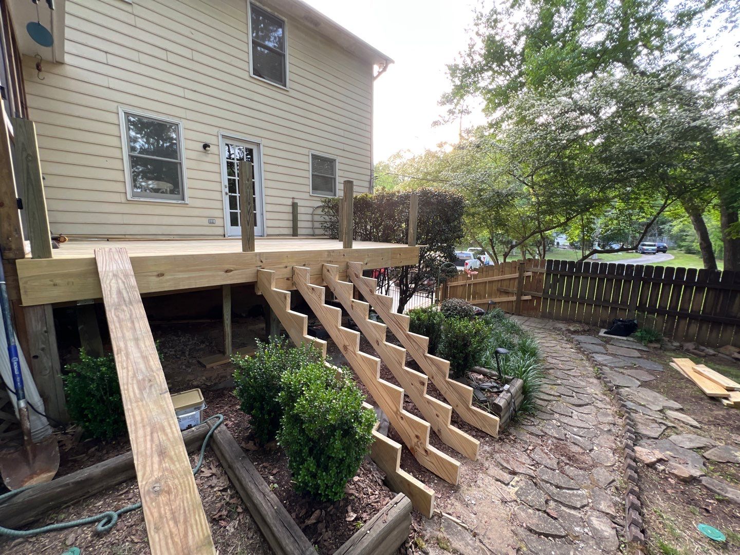Oak Leaf Circle - Deck Installation  by Pillar and Pine