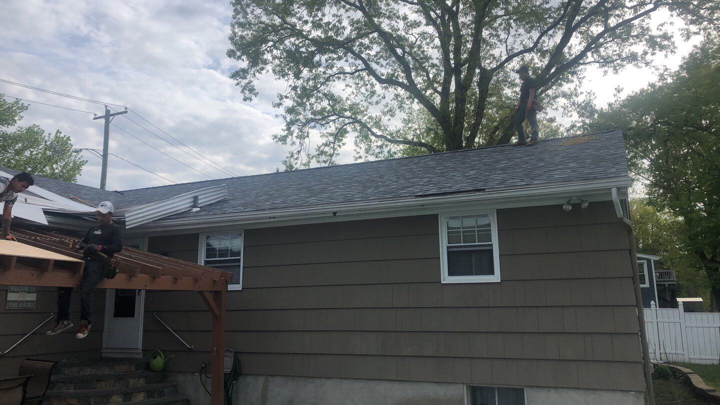 Residential Roofing Installation using Owens Corning Duration Slatestone Gray by A Plus Exterior