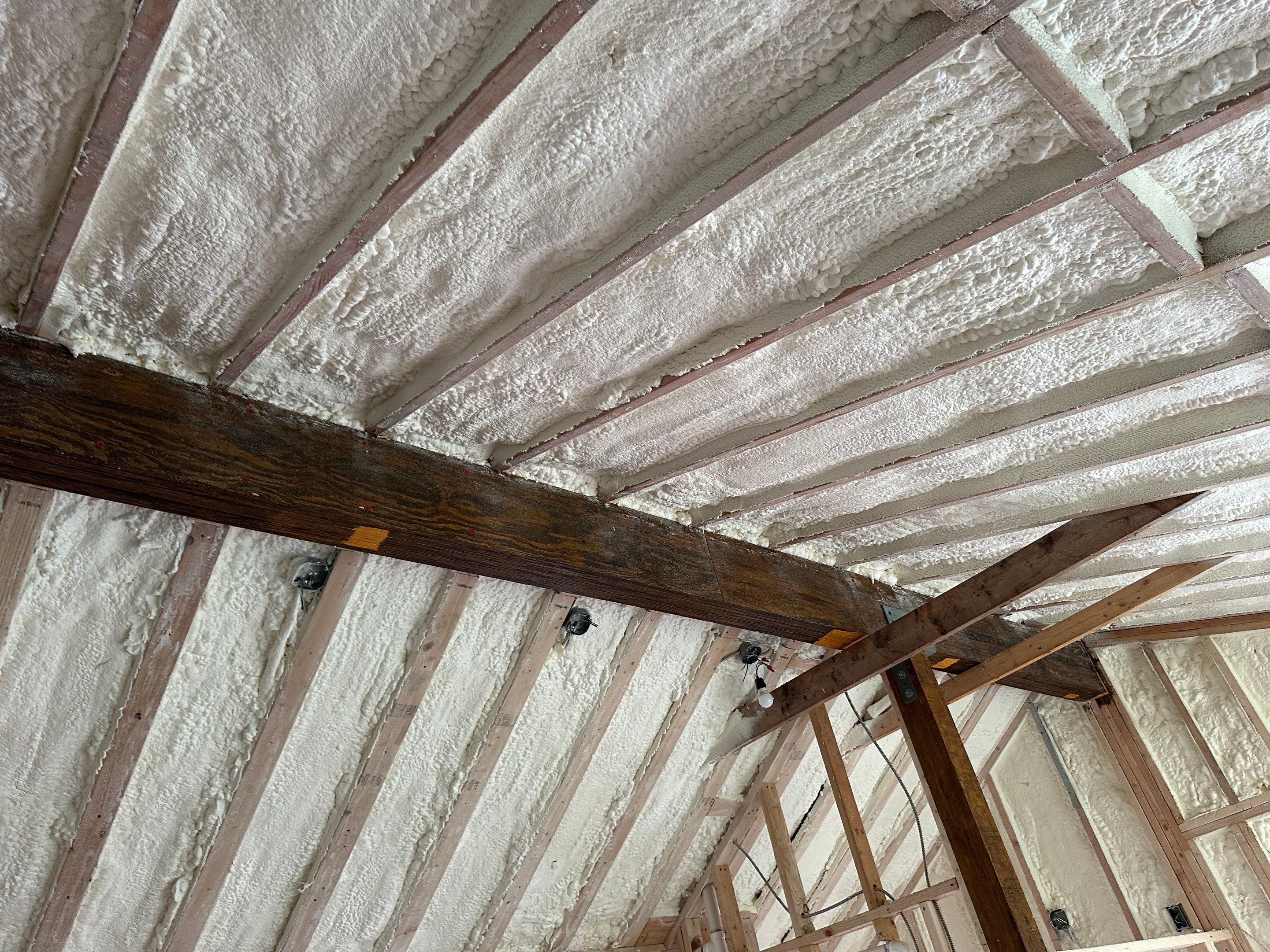 Attic Insulation using Closed Cell Spray Foam by NYS Foam & Energy