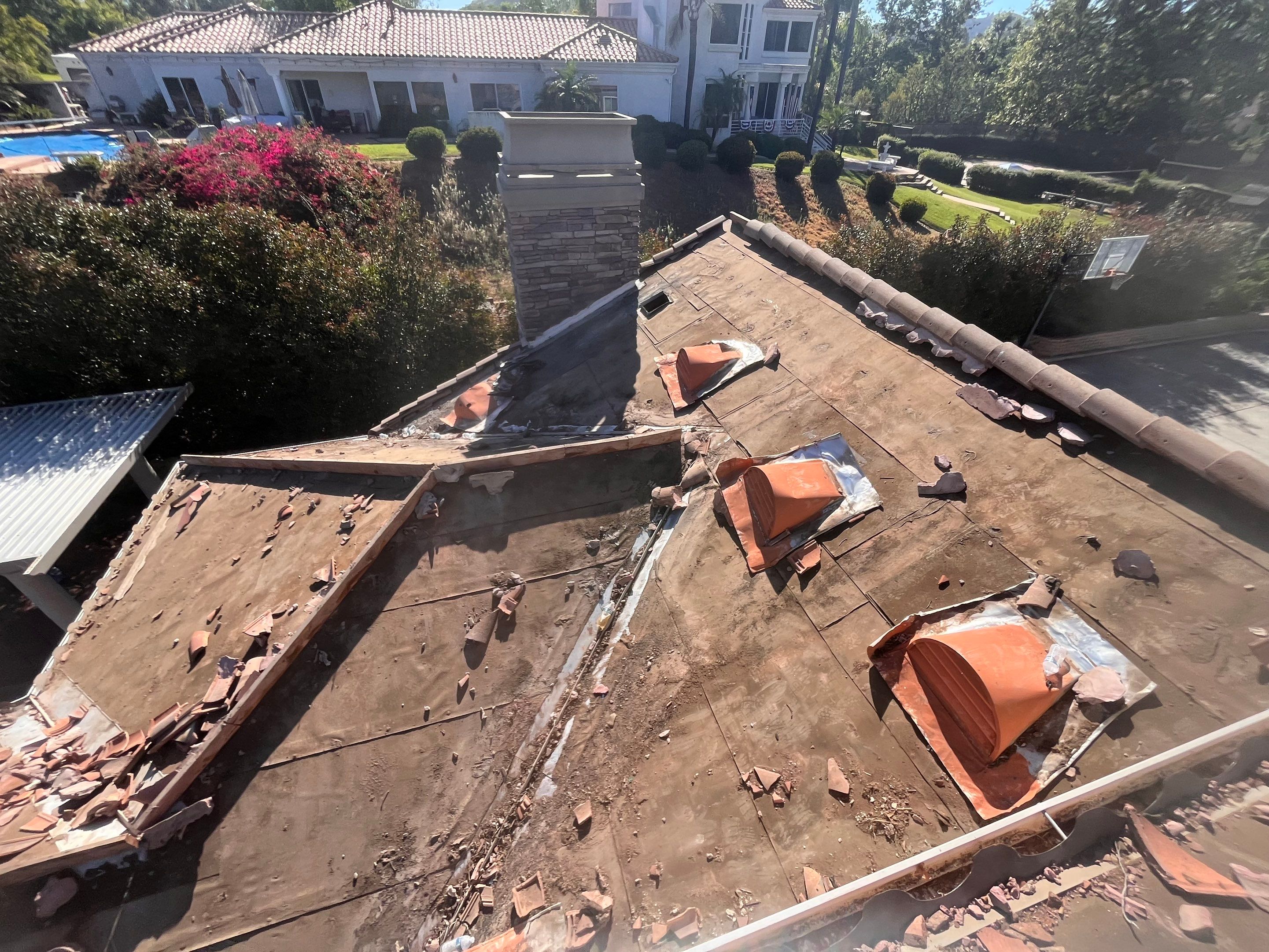 Full Roof Replacement Featuring Staggered Eagle Concrete Tiles in Poway by Reliable Roofing San Diego Inc.