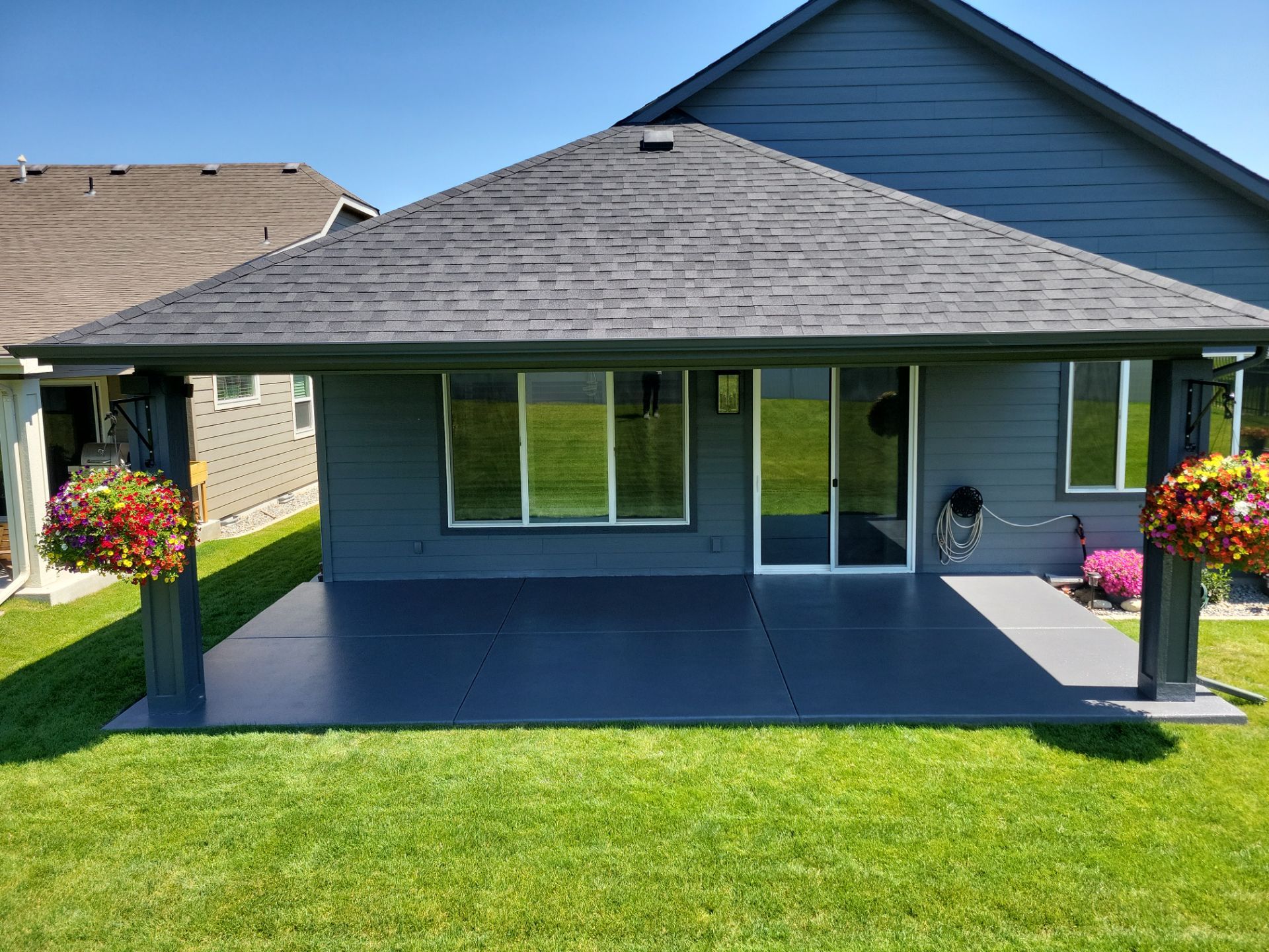 Patio Transformation using Battleship Hybrid by Croc Coatings, LLC
