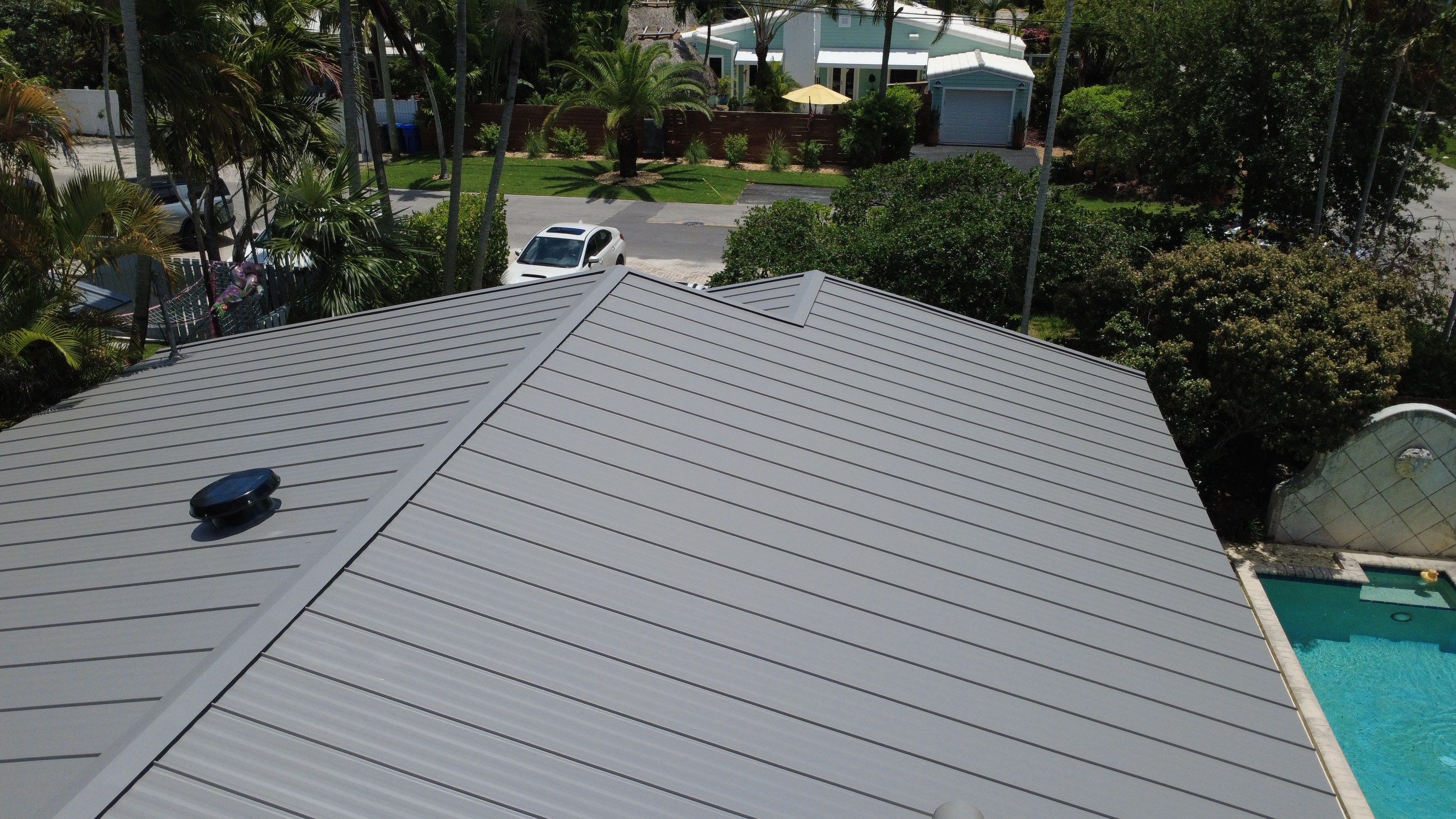 Residential Roofing Installation using 1" Nail strip metal roof by BLUES BROTHERS ROOFING