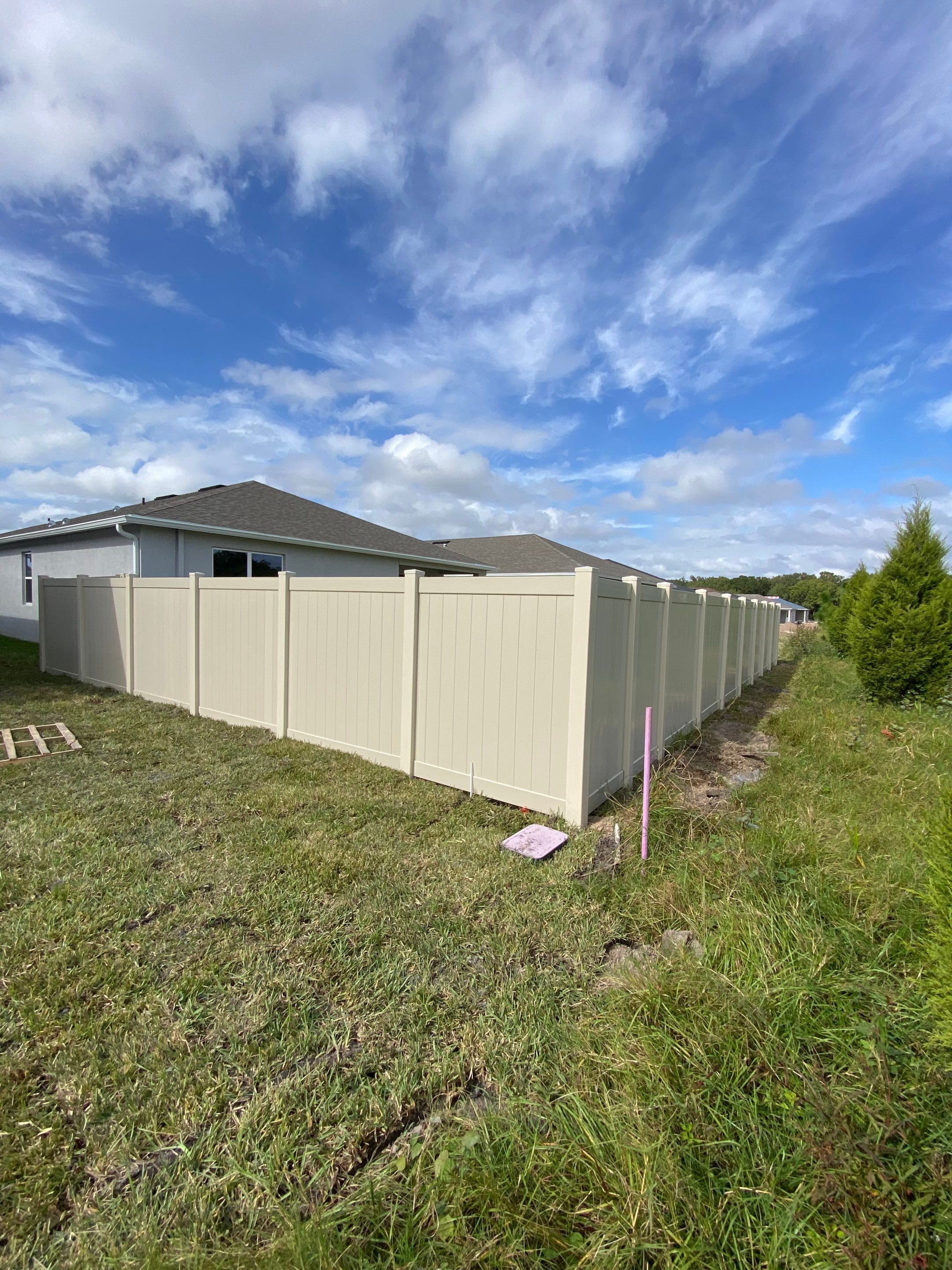 Bradenton, FL 6 ft. Tall Tan Vinyl Privacy Fence  by Asap fence and gates, LLC
