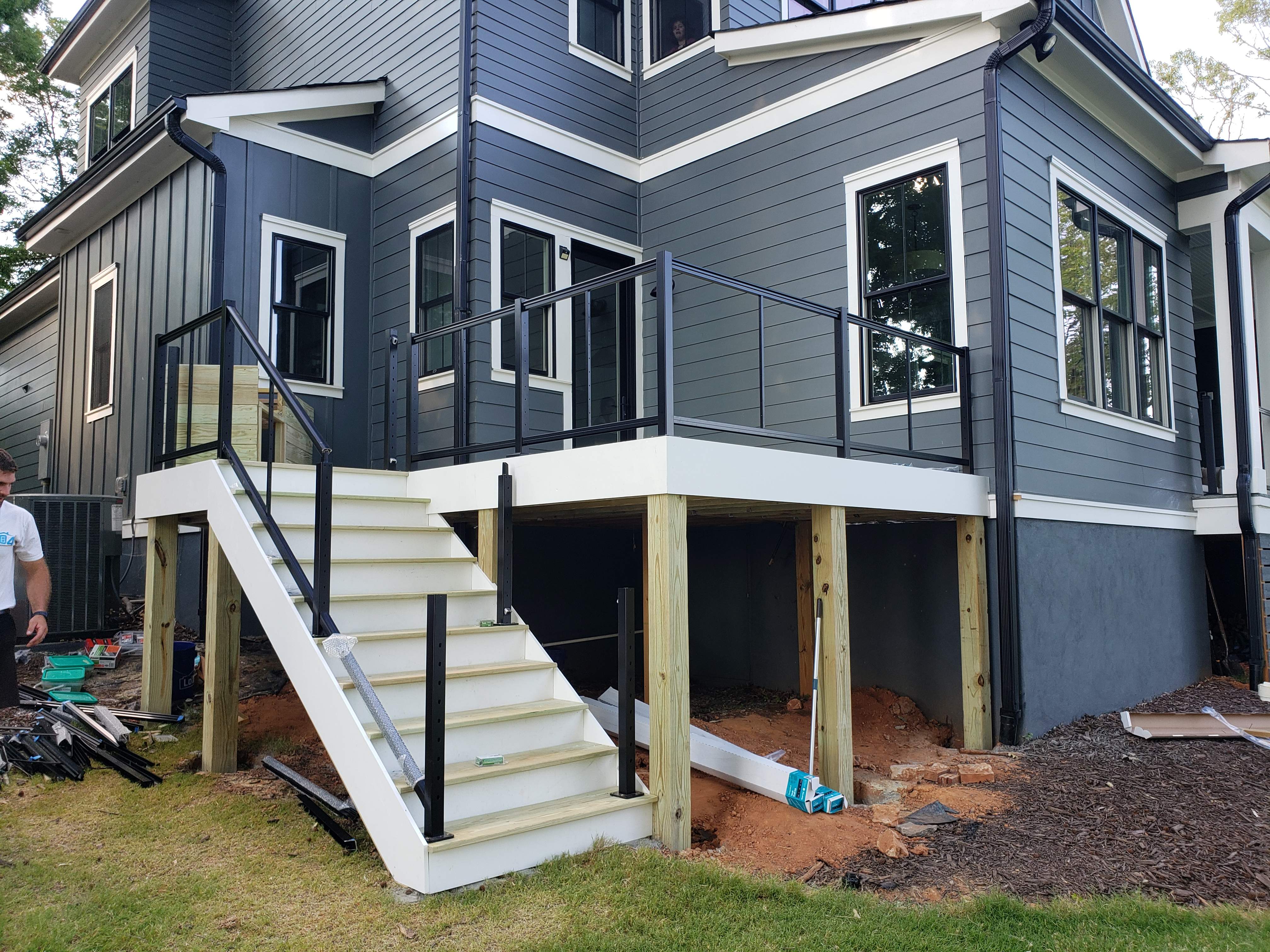 Deck Expansion w/ Cable Railing by A Step Above Handy LLC 