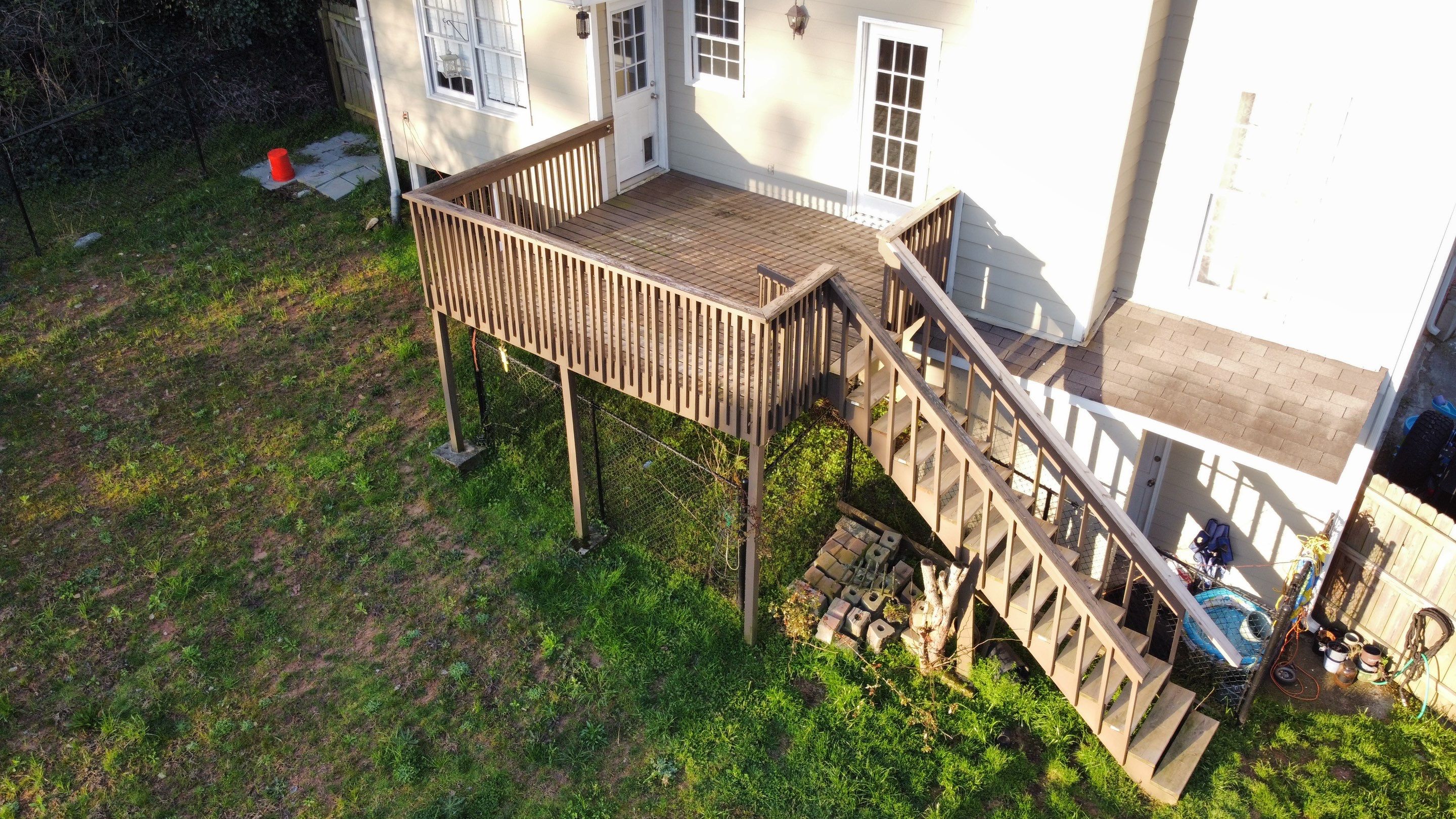 Elevated Pressure-Treated Wood Deck Replacement in Marietta by Swift Home Renovations