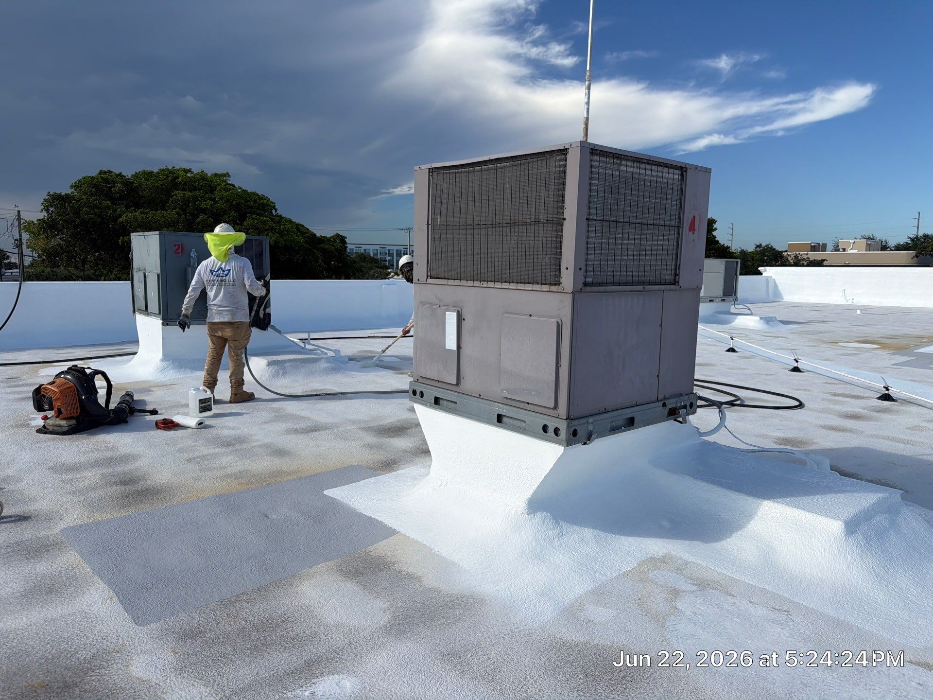 Commercial Flat Roof Restoration and Elastomeric Waterproofing in Delray Beach by Roof King LLC