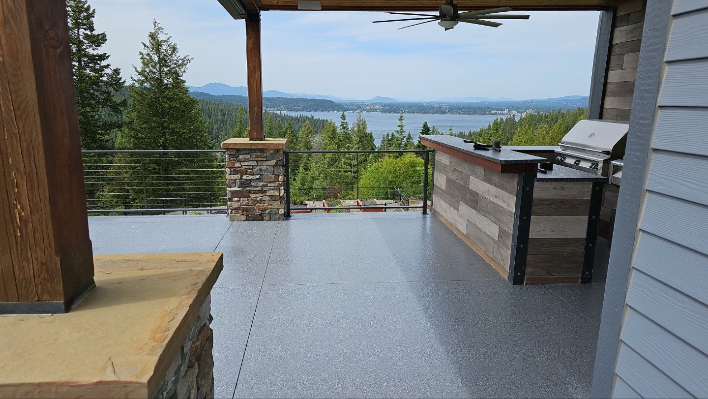 Patio Transformation using Moonstone by Croc Coatings, LLC
