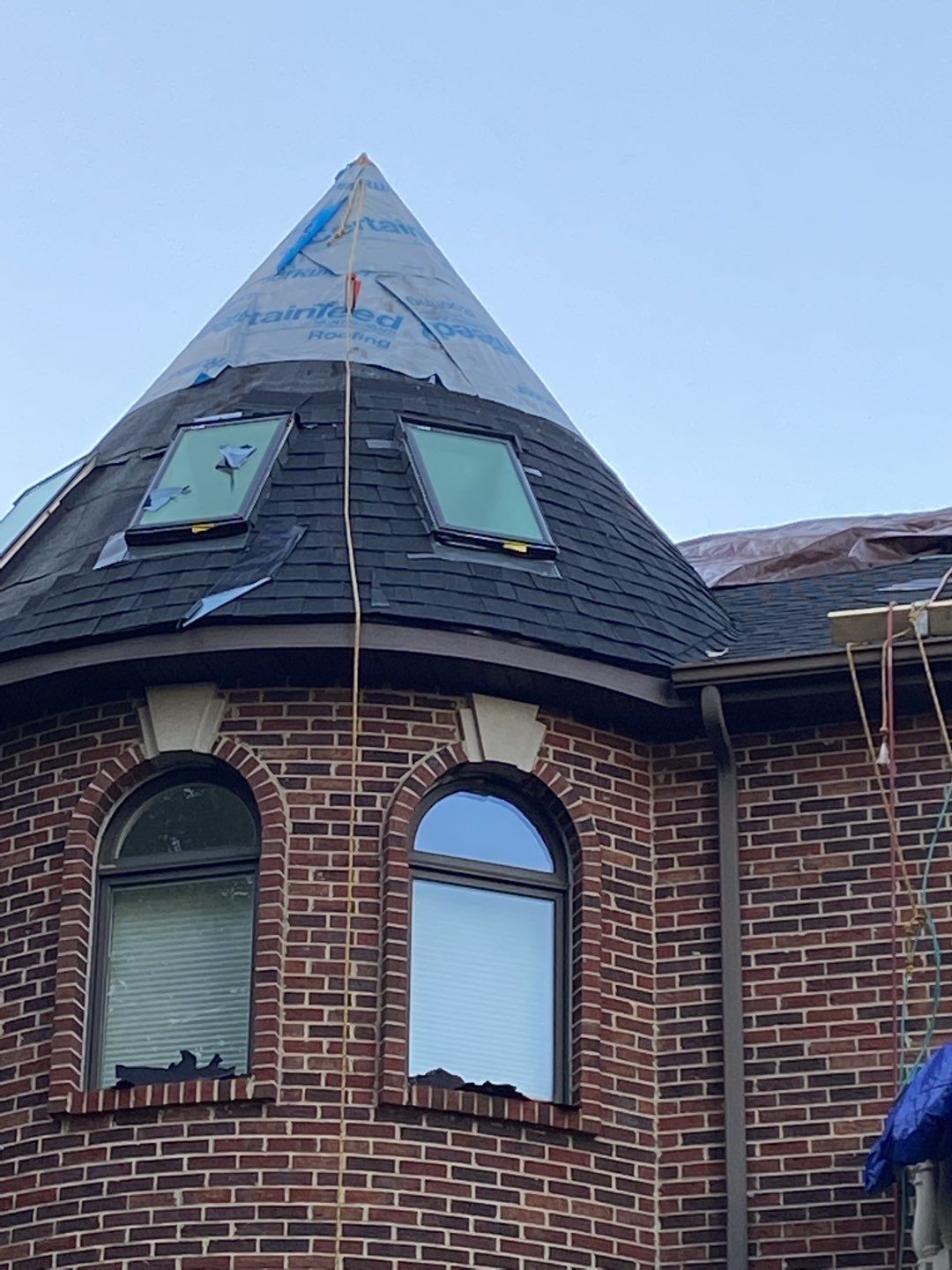 Roof Replacement using CertainTeed Landmark Moire Black by 180 Contractors