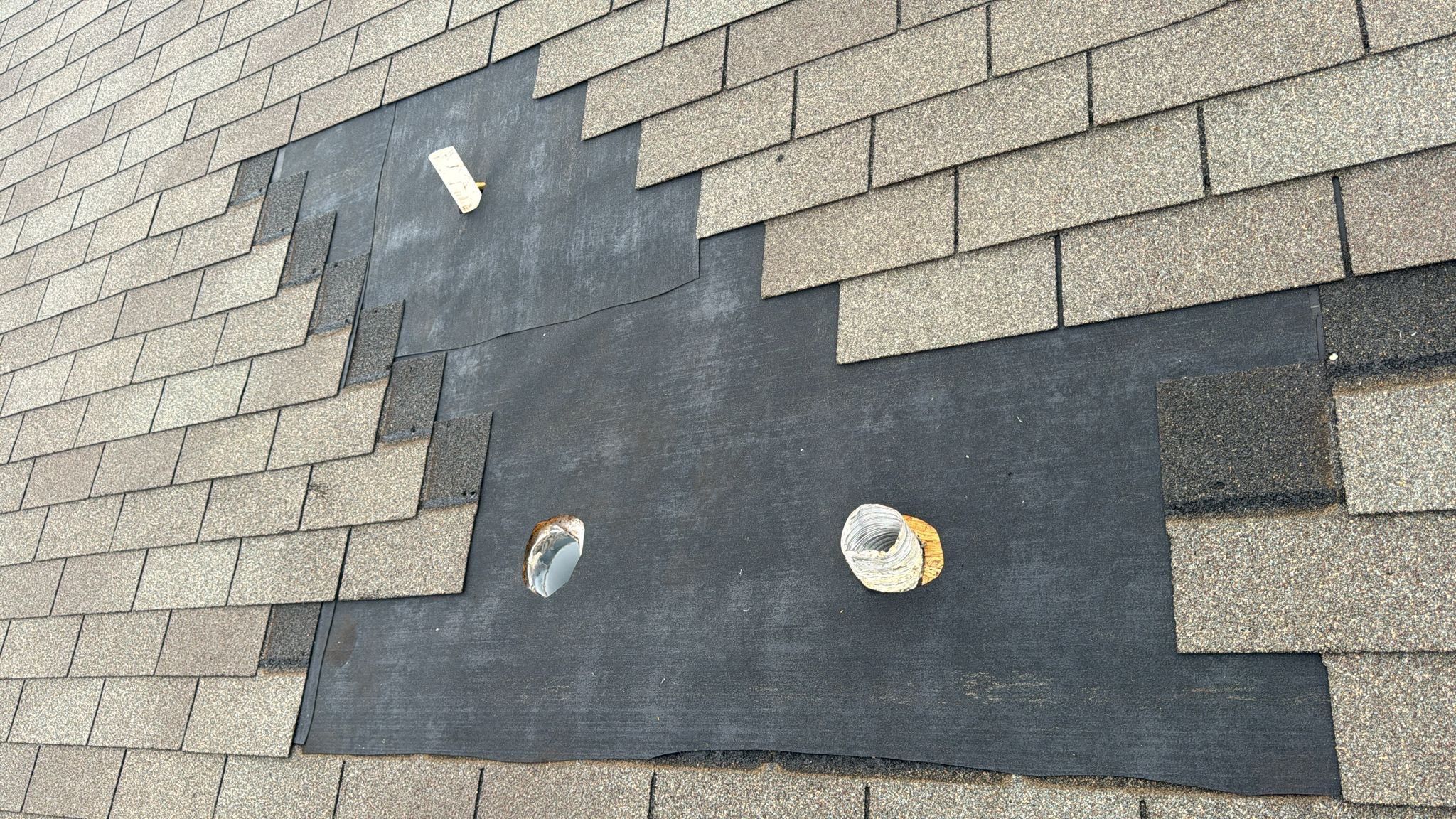 Hail Damage using Owen's Corning Duration (Lifetime) Shingles by Roof Repair Company