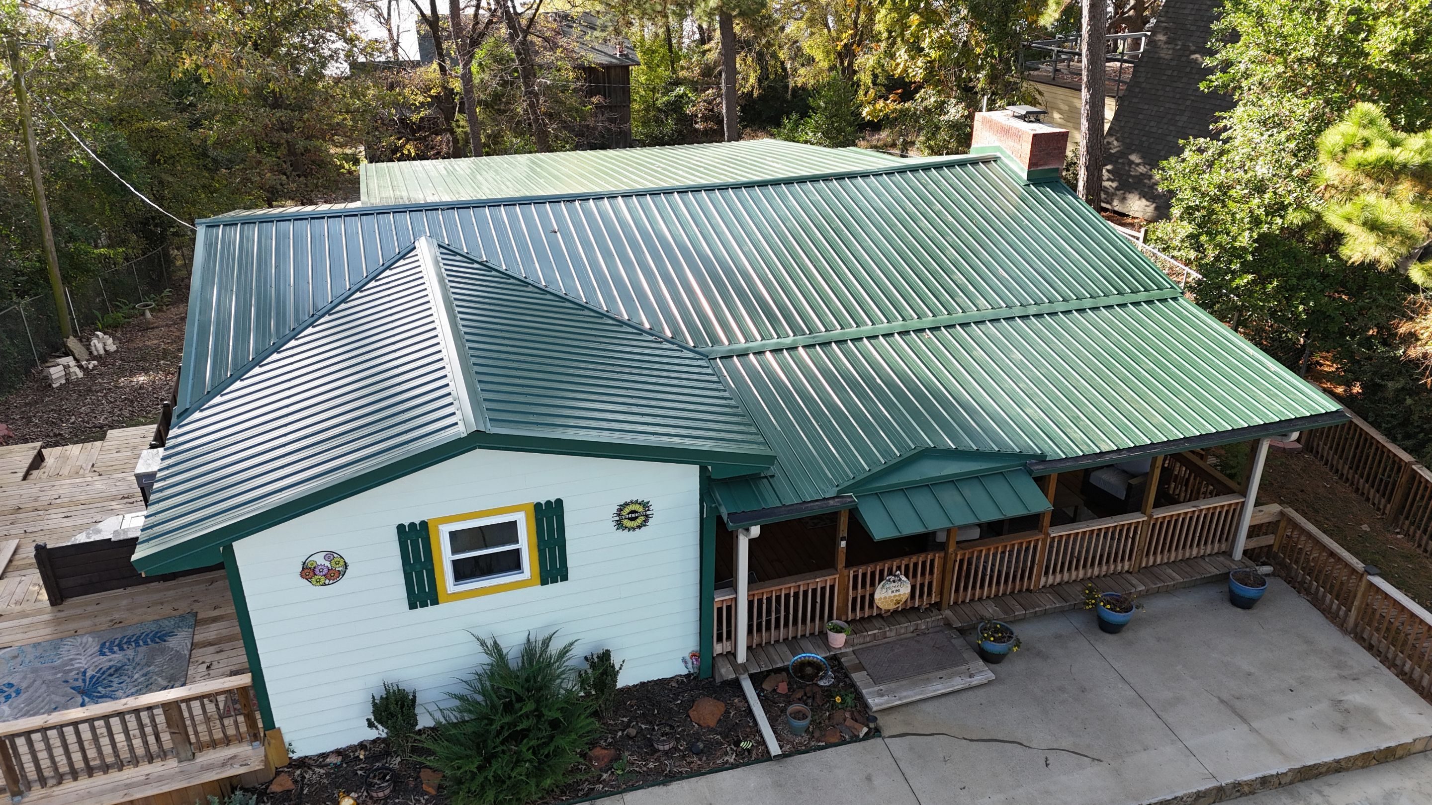 Residential Metal Roof Replacement using 26 Gauge Colored Panels by Hostetler Roofing
