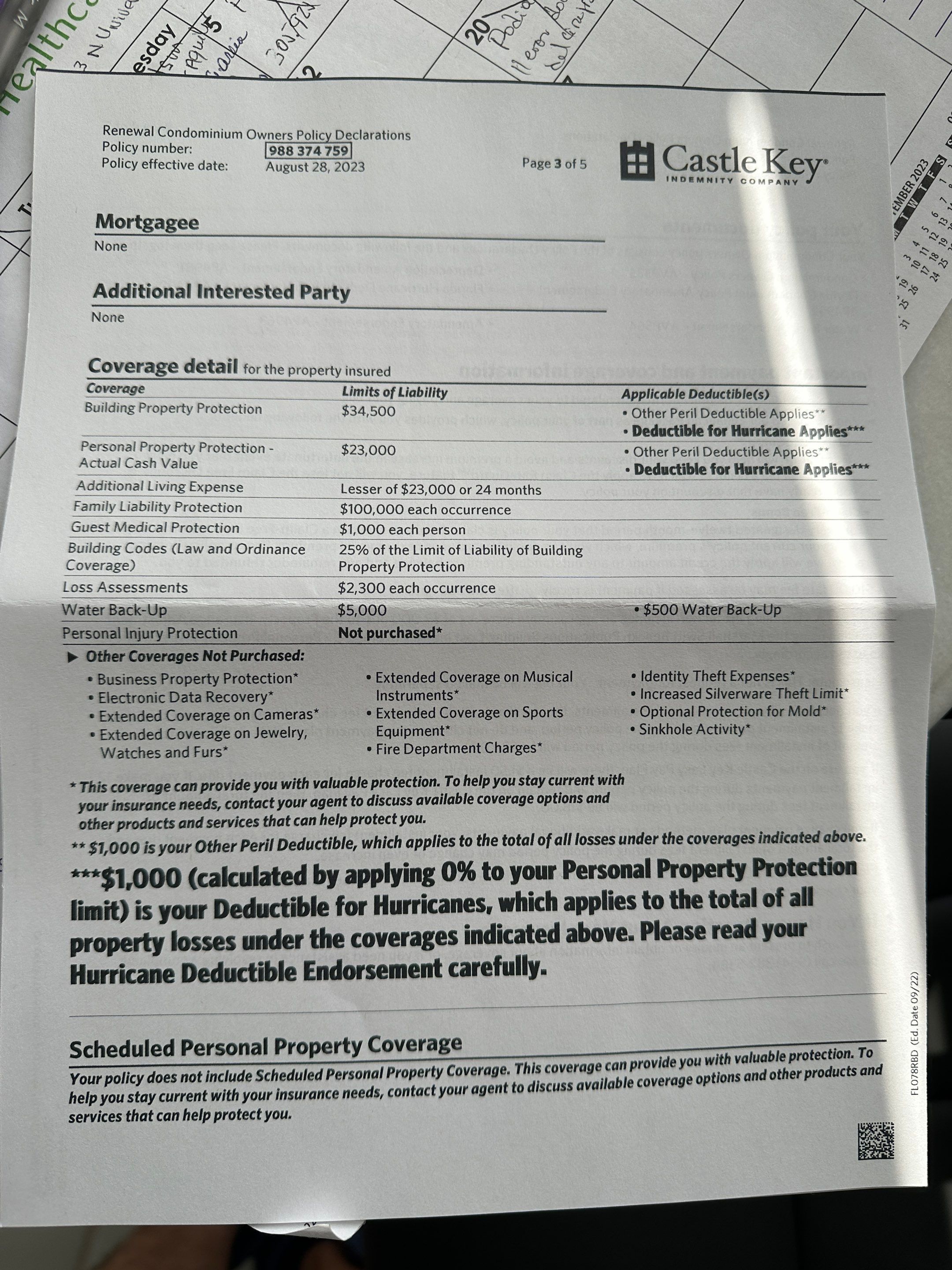 Water Damage Claim in Apt 201 • Davie by FLAPA & KeyStone