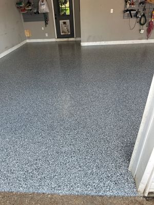 Garage Floor Coating using Wombat