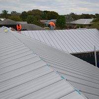 24ga 1.5" Mechanical Seam Silver Metallic by Total Roofing System The Metal Roof Experts