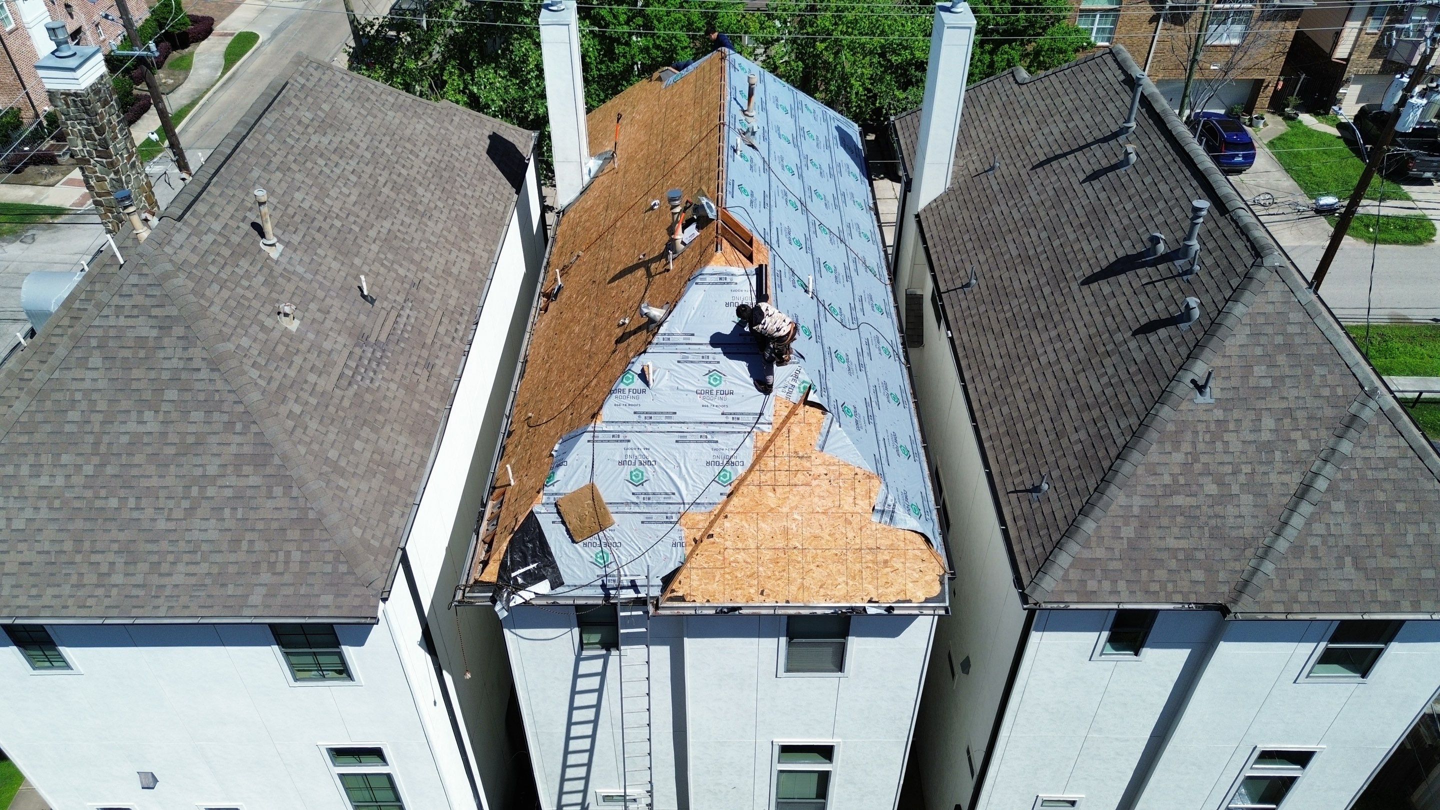 Roof Replacement using IKO Nordic in the Heights! by Core Four Roofing