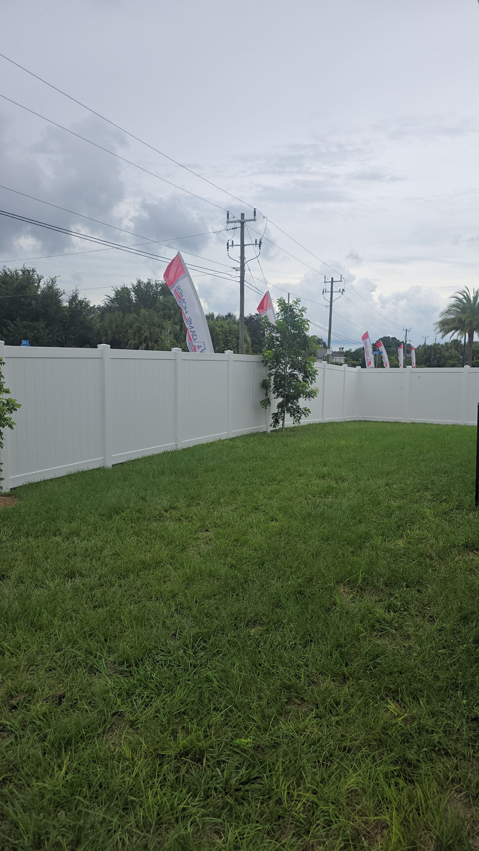 White Vinyl Privacy Fence Installation for North Port Residence by True Fence LLC