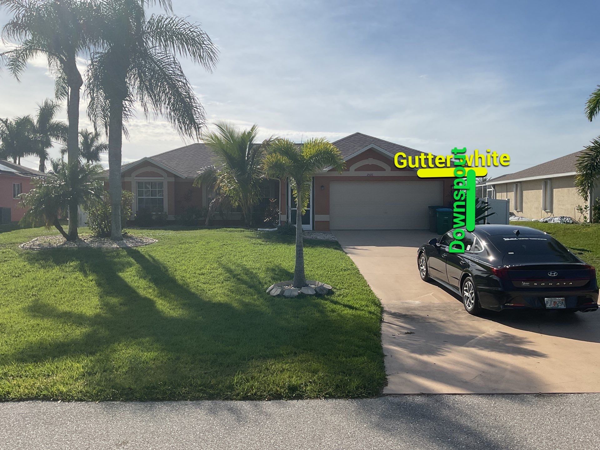 White 6-Inch Seamless Gutters in Cape Coral FL by Gutter Professors