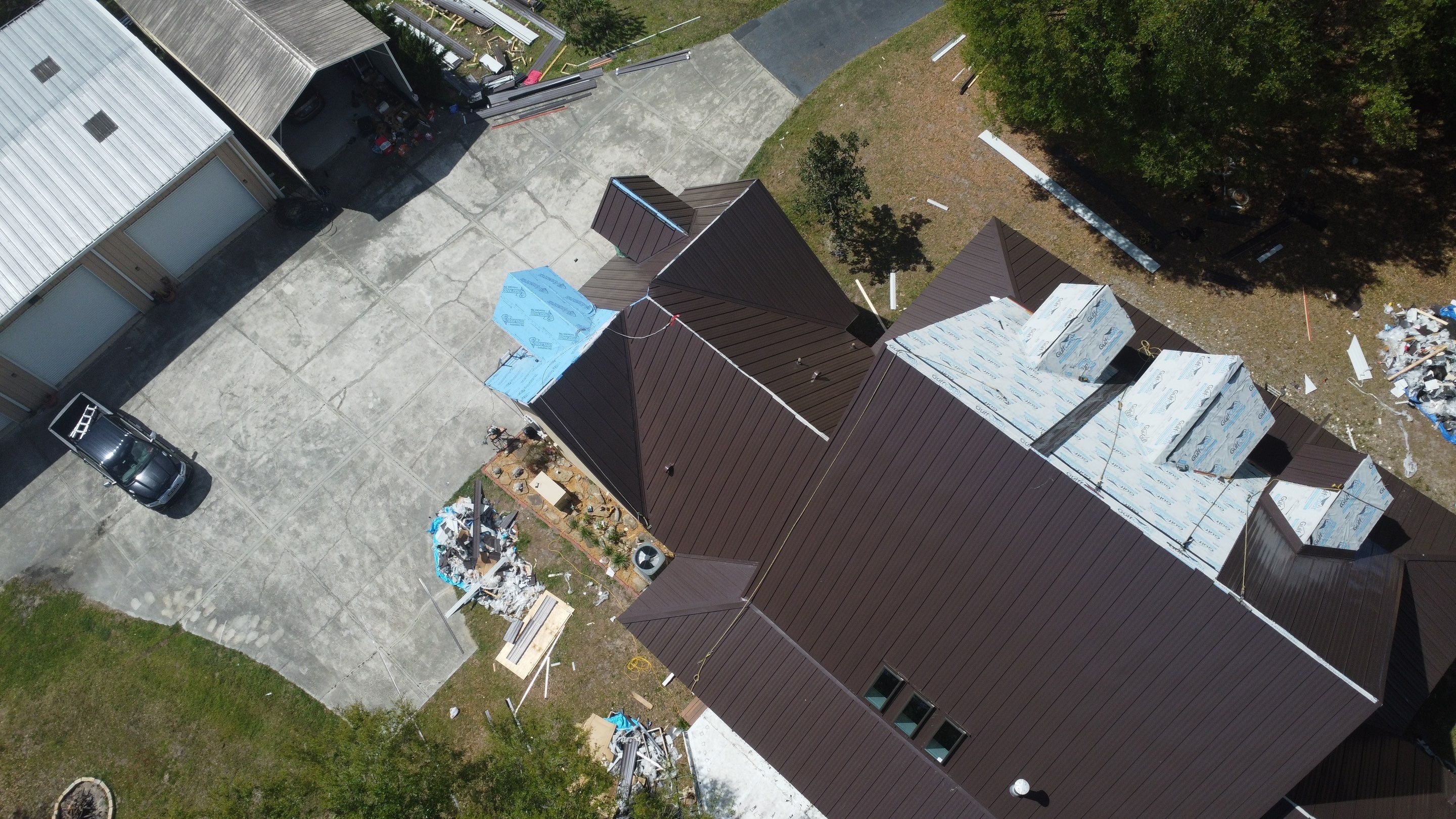 Charcoal Brown Standing Seam by Reimagine Roofing