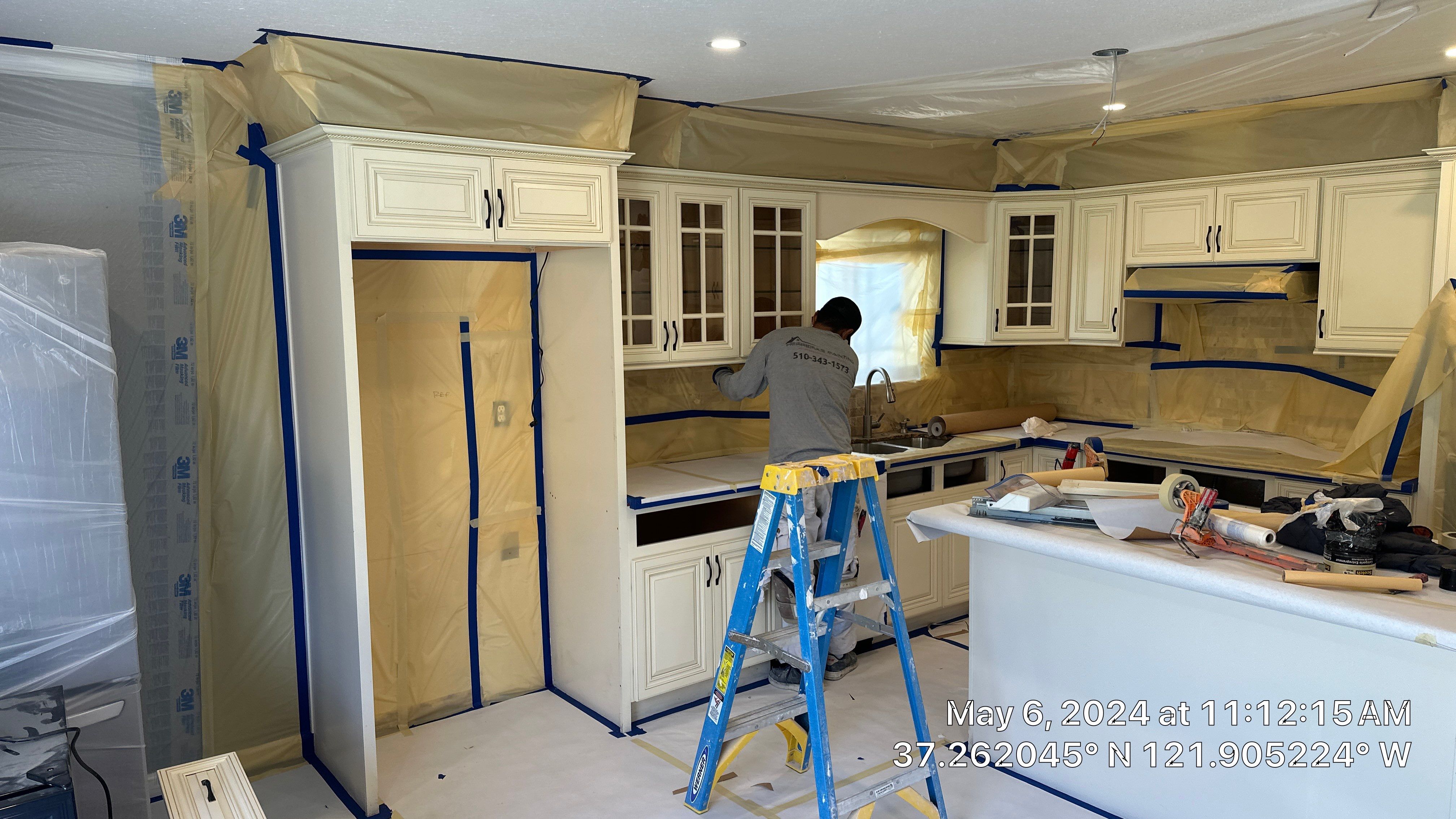 cabinet painting San Jose  by Herrera’s Bay Area Painting inc.