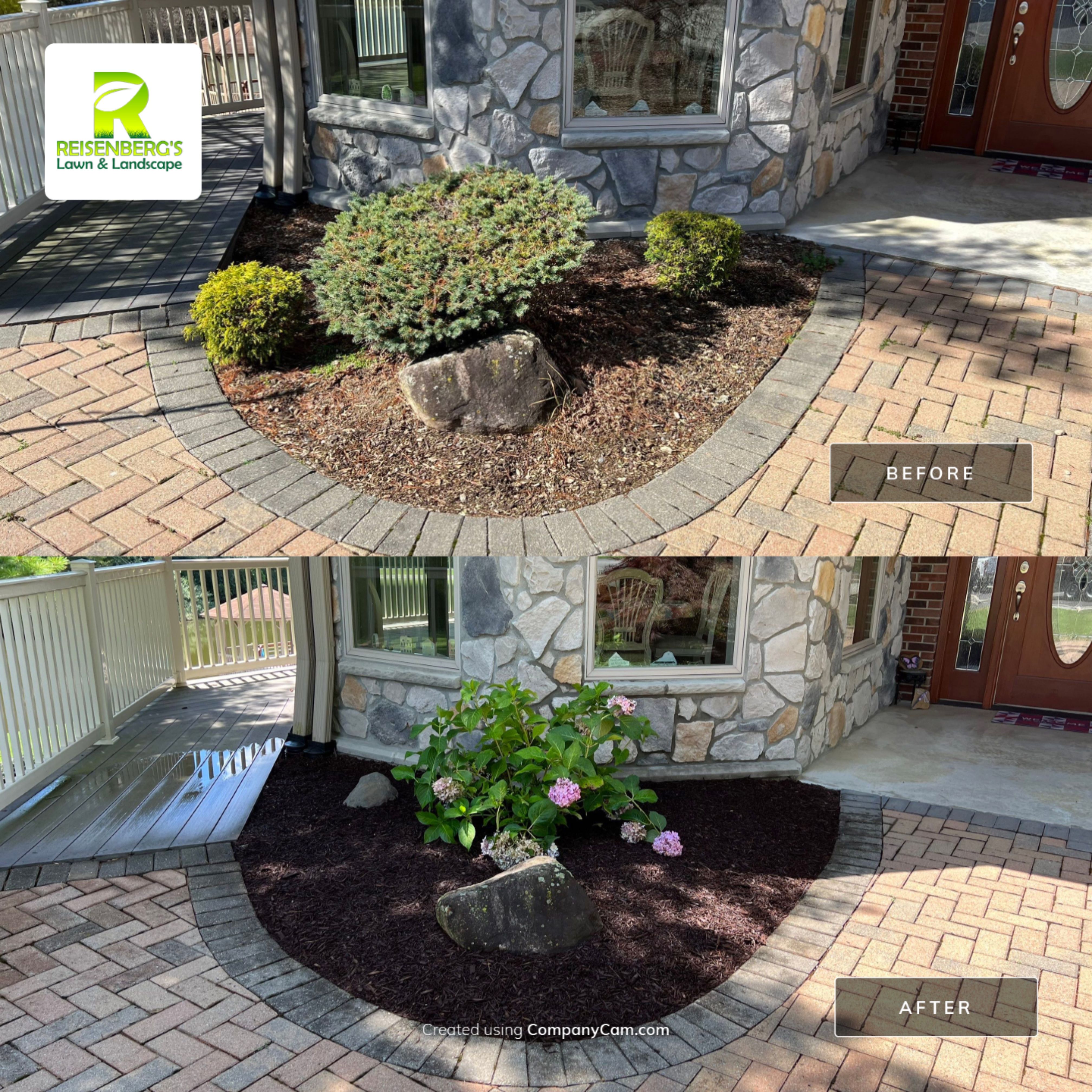 Tear Out, Plant Install & Mulch by Reisenberg’s Lawn & Landscape, LLC