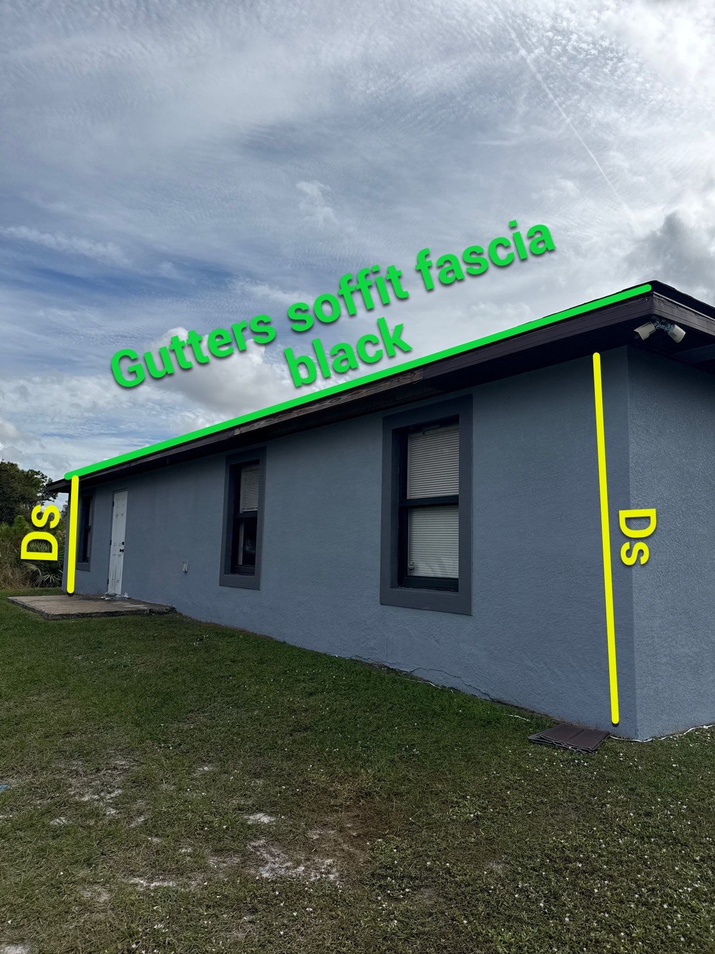 Black Seamless Gutters & Soffit/Fascia in Lehigh Acres FL by Gutter Professors