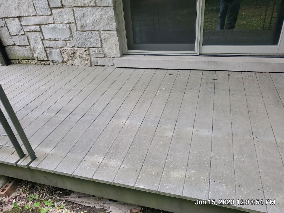 Highland Park, IL Bluestone, concrete,  Trex deck cleaning by Northern Power Washing LLC.