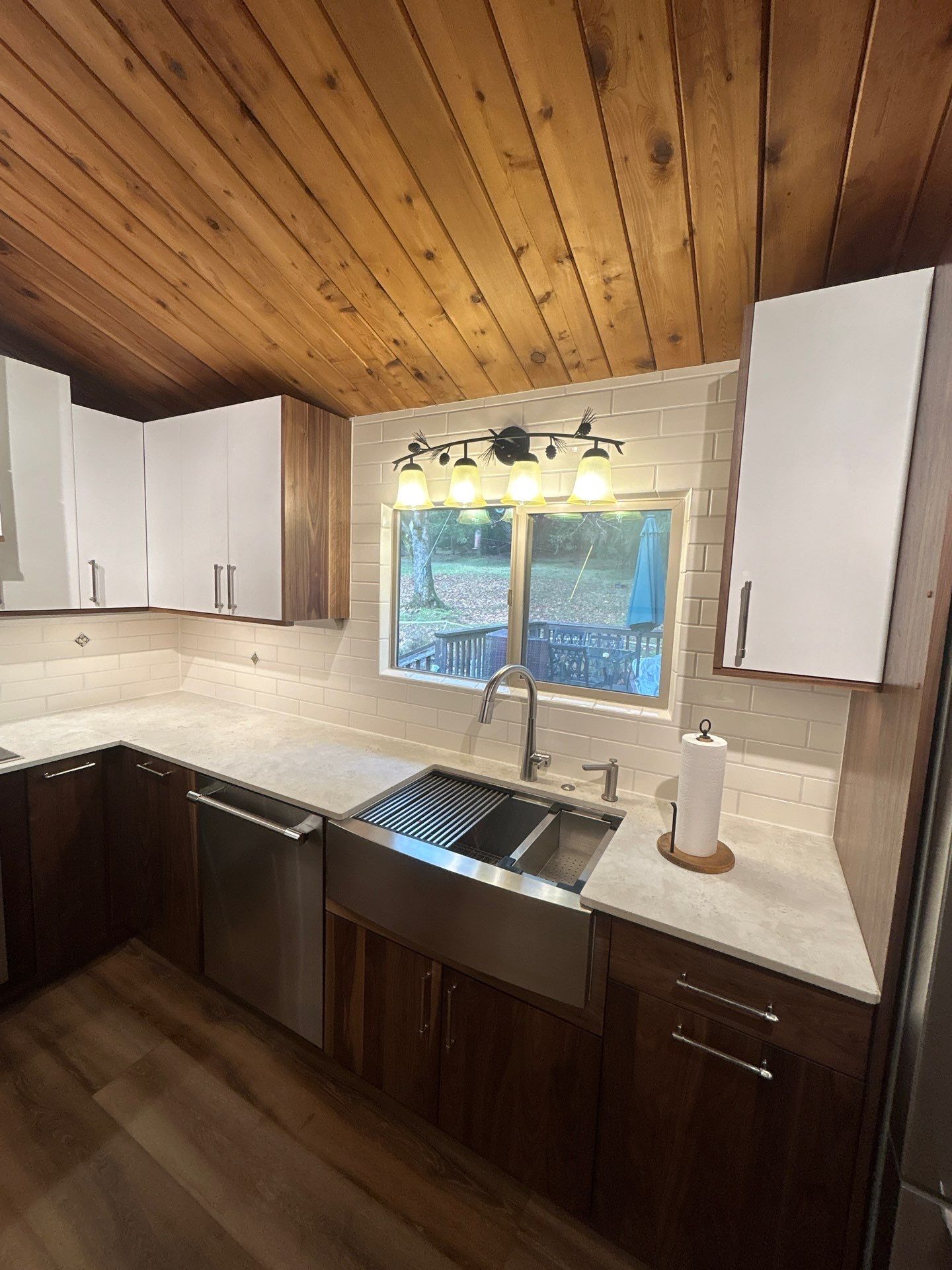 Kitchen Transformation in Newberg Log Cabin by Pinnacle Contractors