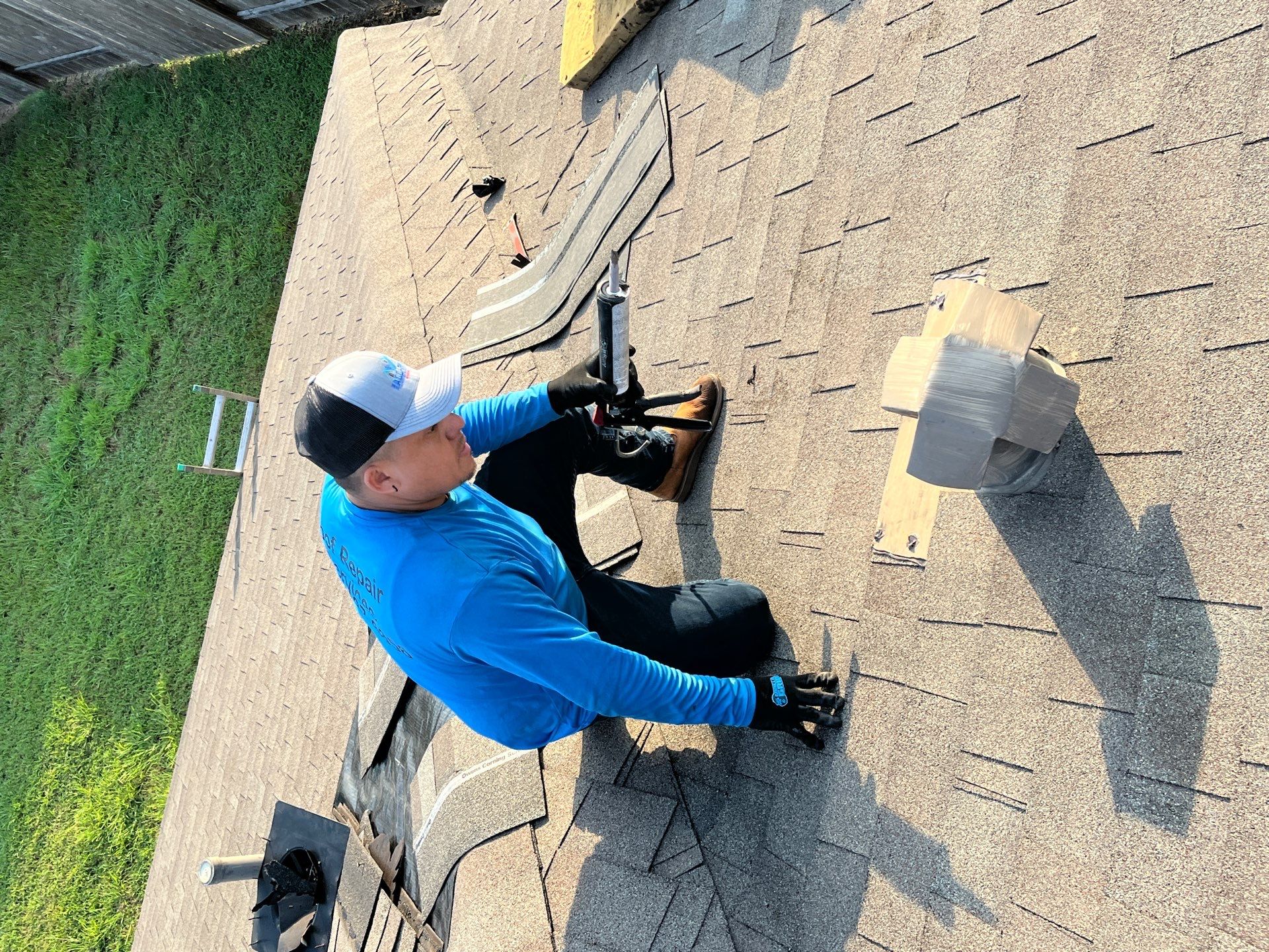 Hail Damage using Owen's Corning Duration (Lifetime) Shingles by Roof Repair Company