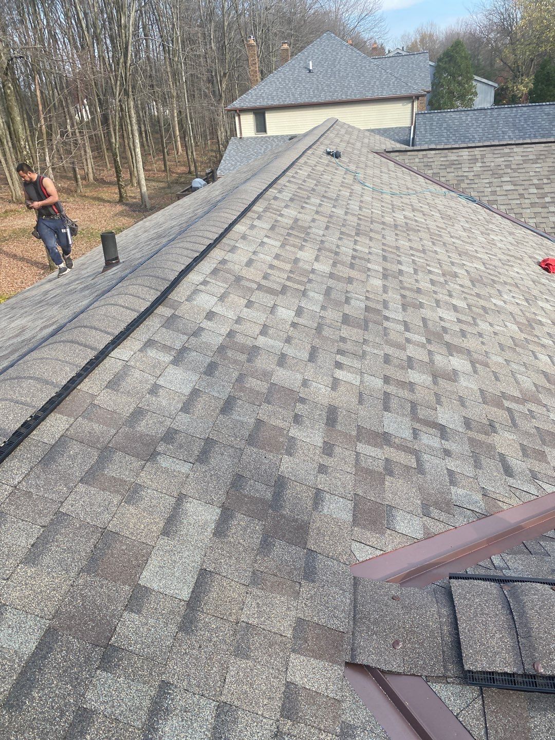 Residential Roofing Installation using Owens Corning Duration, Driftwood by Absolute Roofing and Construction