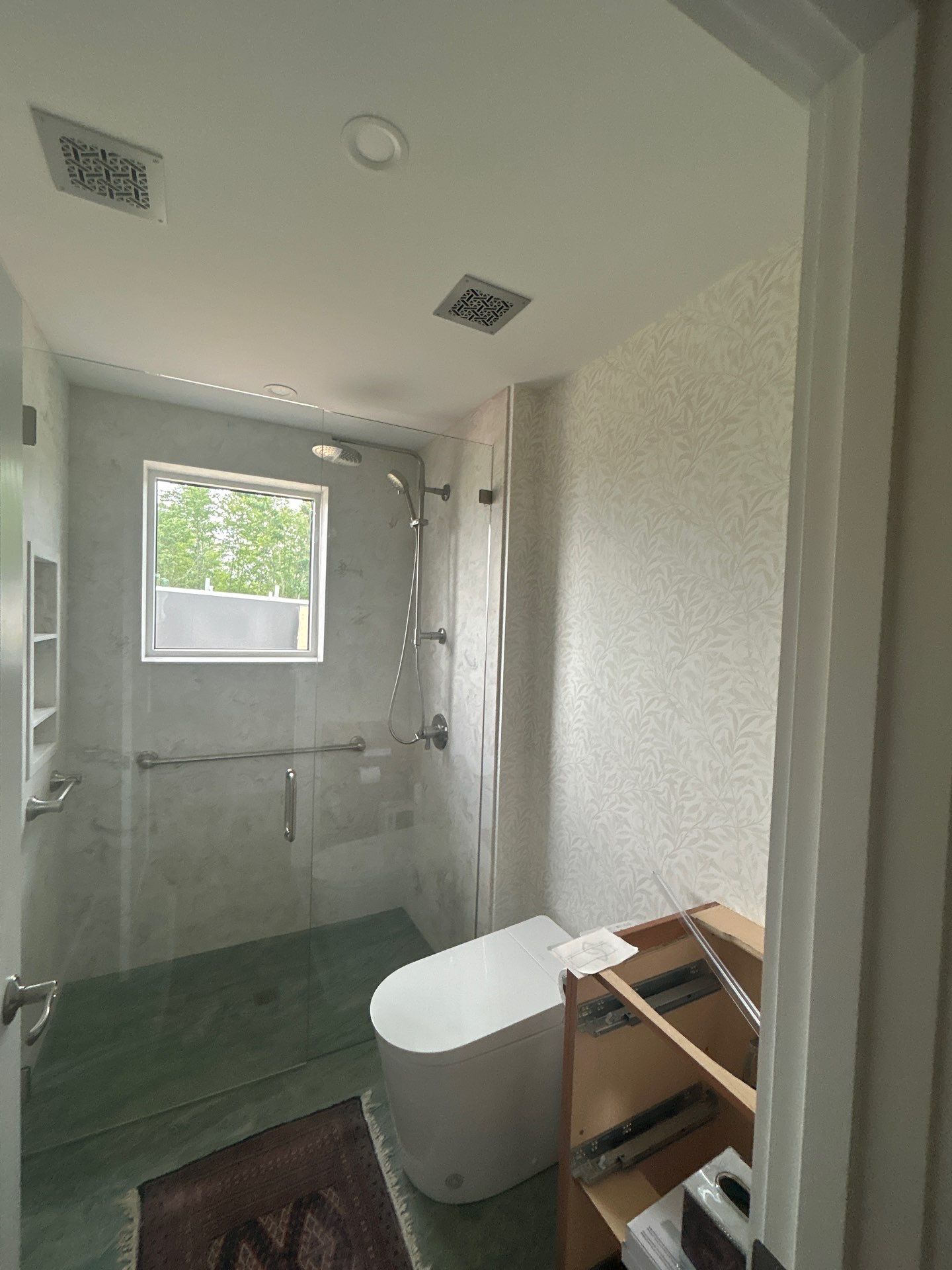 Bathroom Remodel using Tempered Shower Glass by Cheshire Glass Company