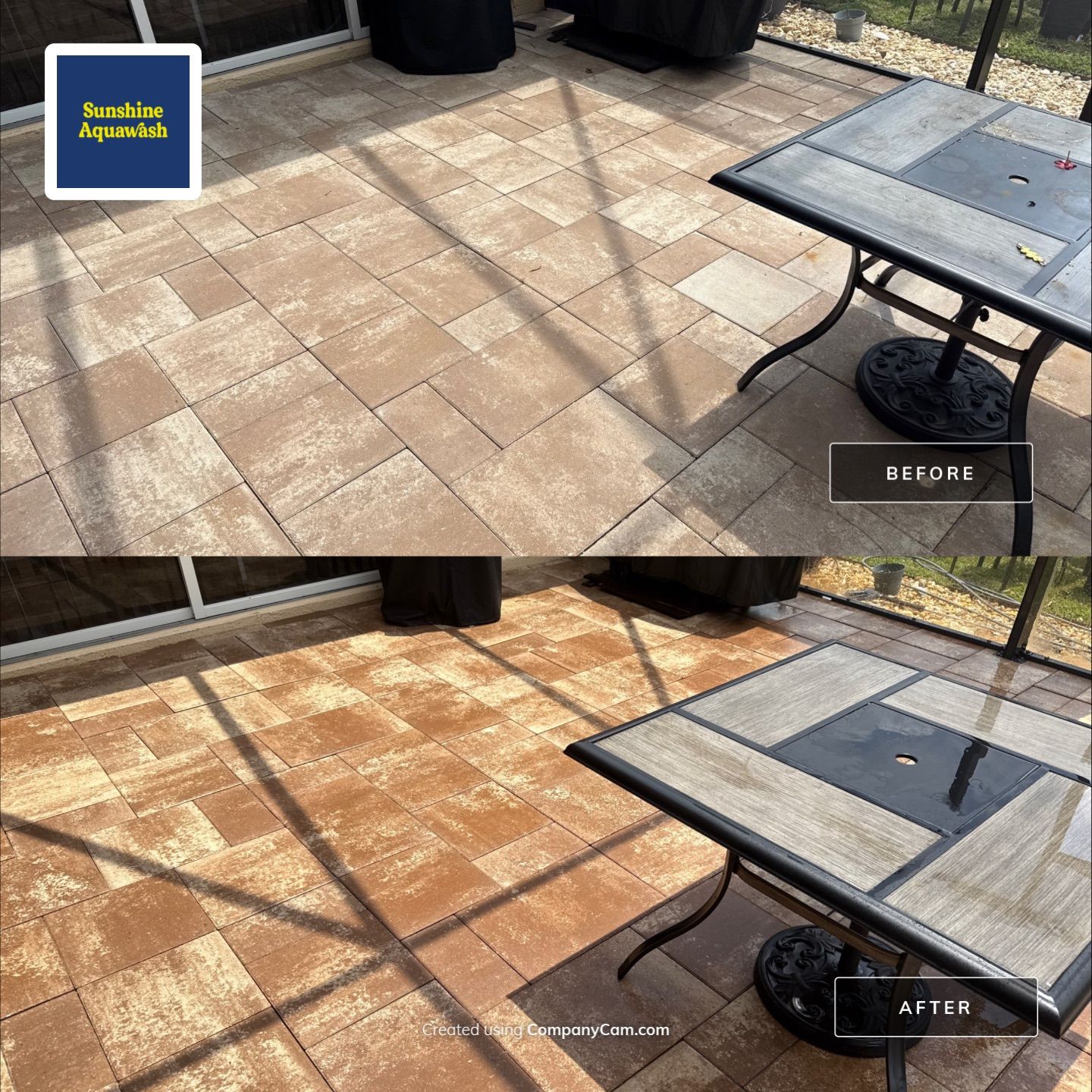 Paver Patio Cleaning & Screen Enclosure Cleaning in GreyHawk Landing – Bradenton, FL 34212 by Sunshine AquaWash