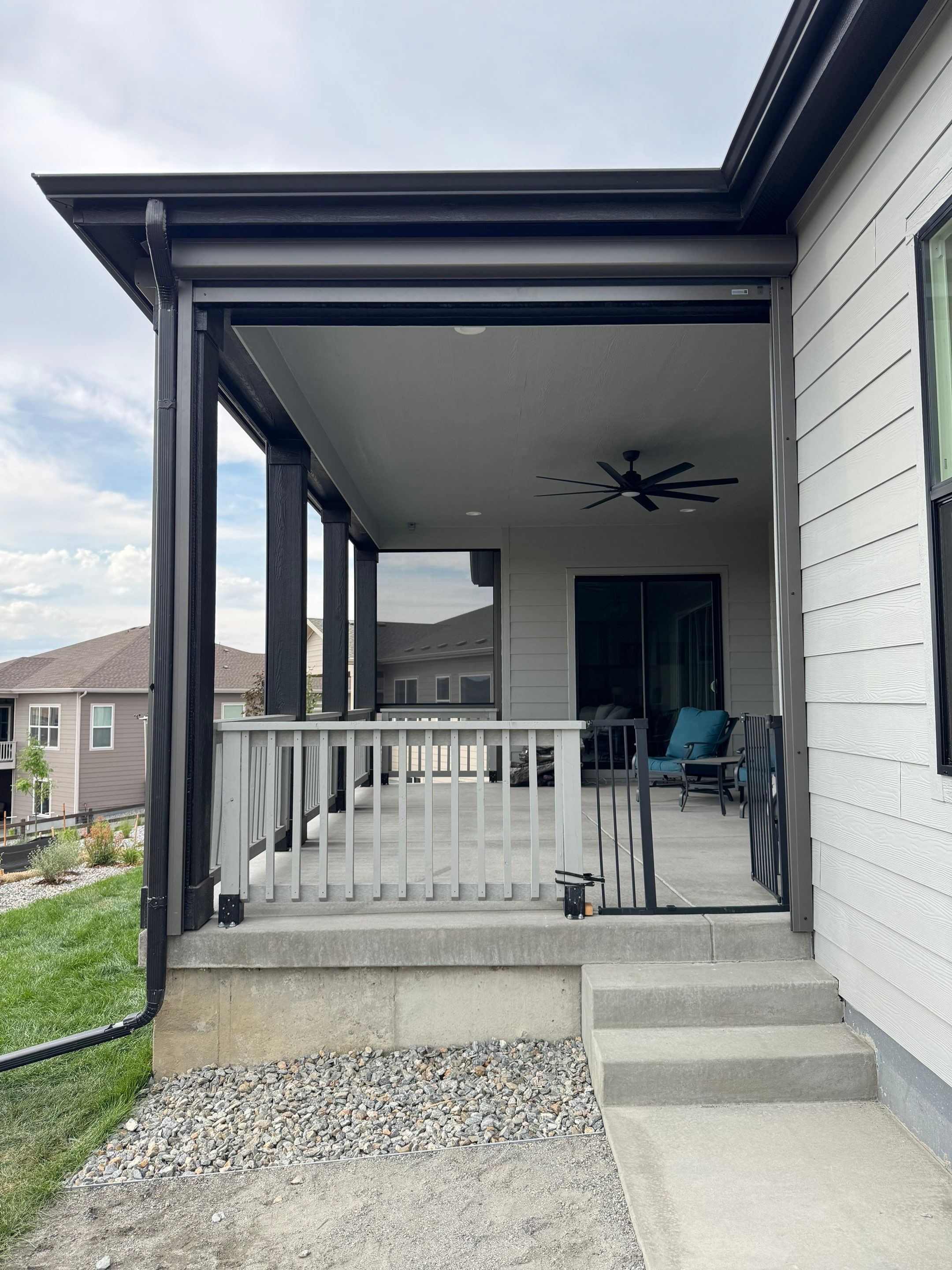 Retractable All-Weather MagnaTrack Screen Installation for Castle Rock Patio by Outdoor Solutions Colorado