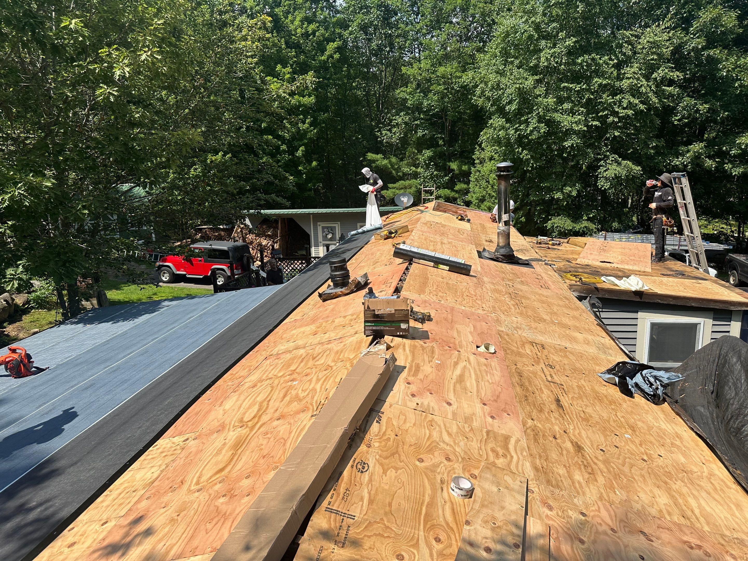 Milton, NH β Green Asphalt Shingle & Rolled Roofing Installation by Tall pine roofing