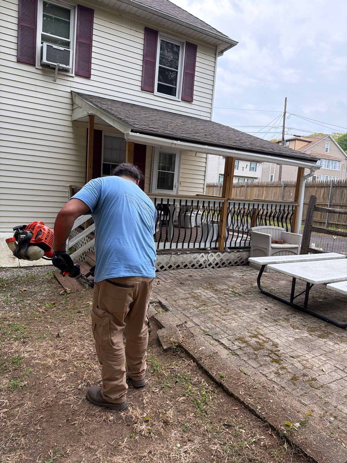 Residential Spring Cleanup and Fence Line Trimming in Seymour by Diamond Image LLC