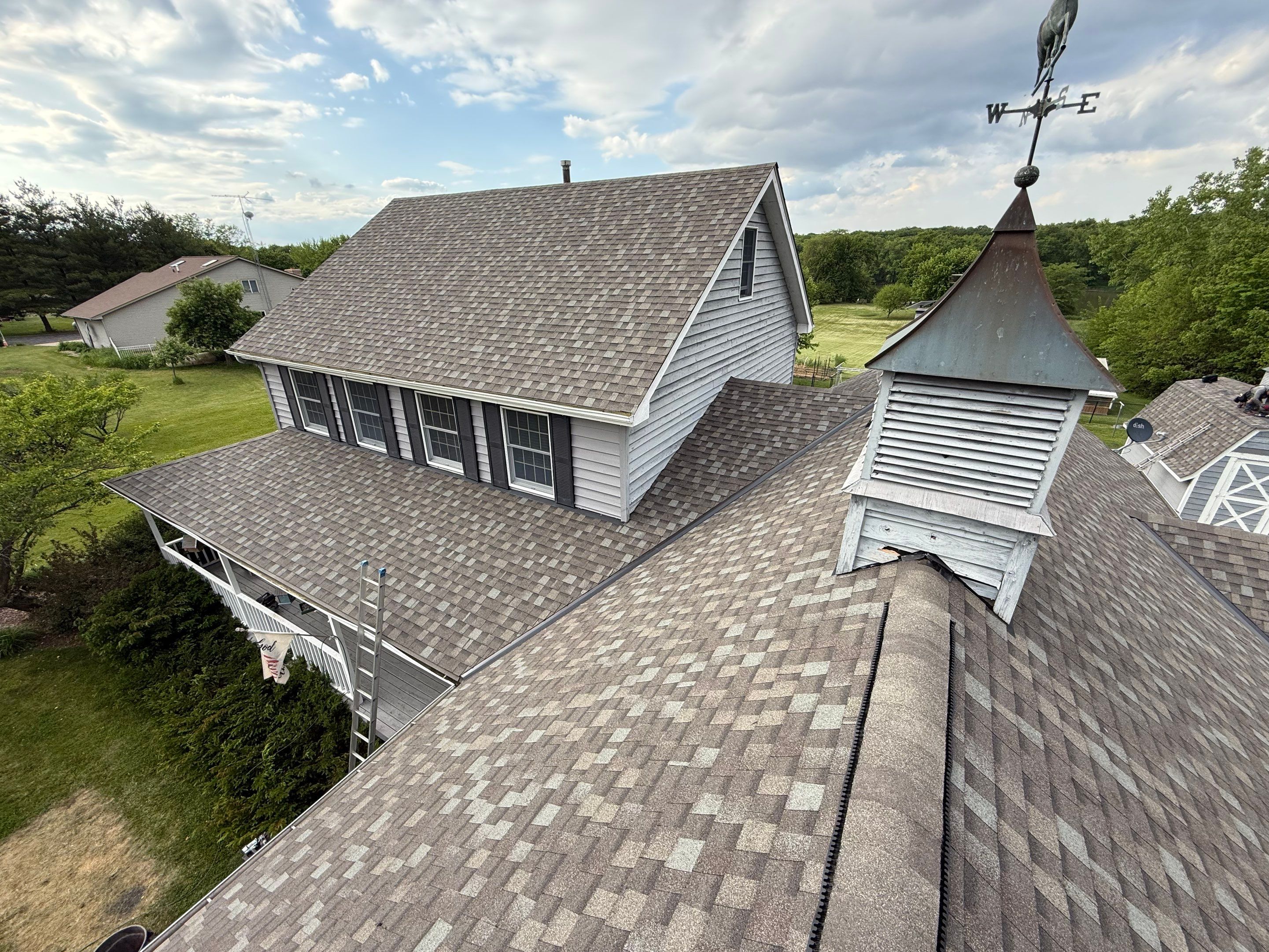 Roofing, copper chimney cap and copper awning by Optimal Home Improvement 