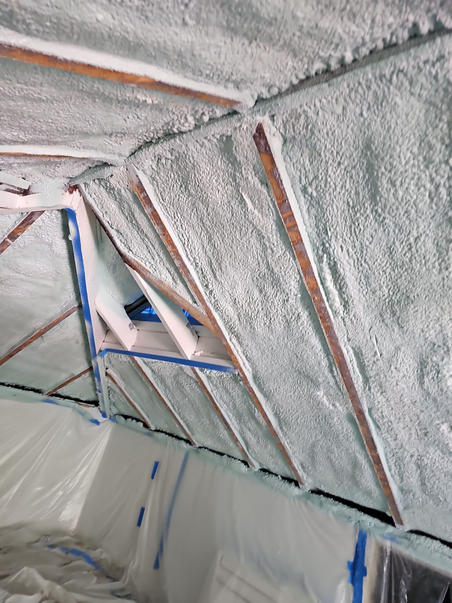 Attic Insulation using open cell spray foam by NYS Foam & Energy