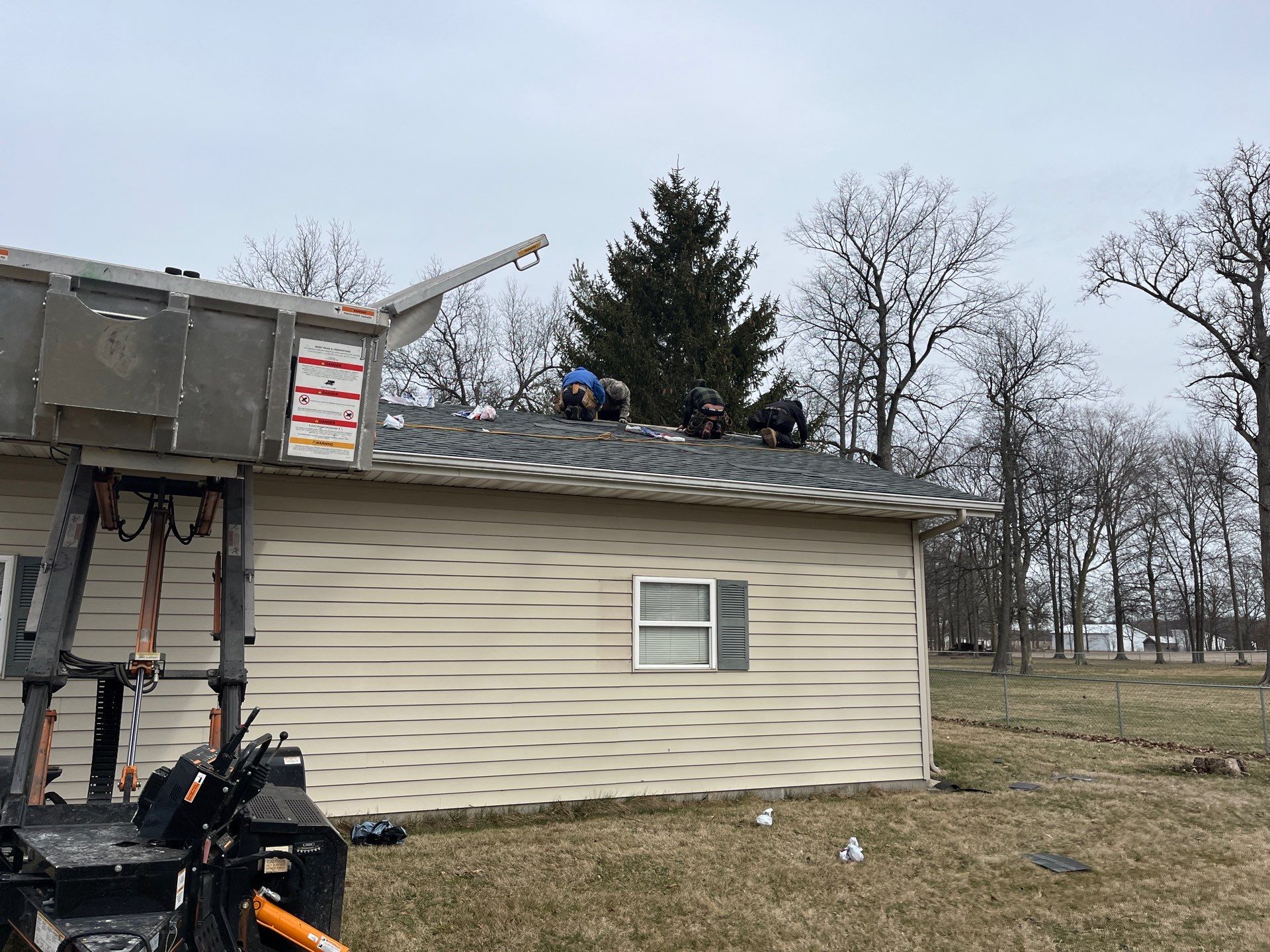 Residential Roofing Installation using GAF Timberline HDZ Slate by Nitro Roofing and Construction
