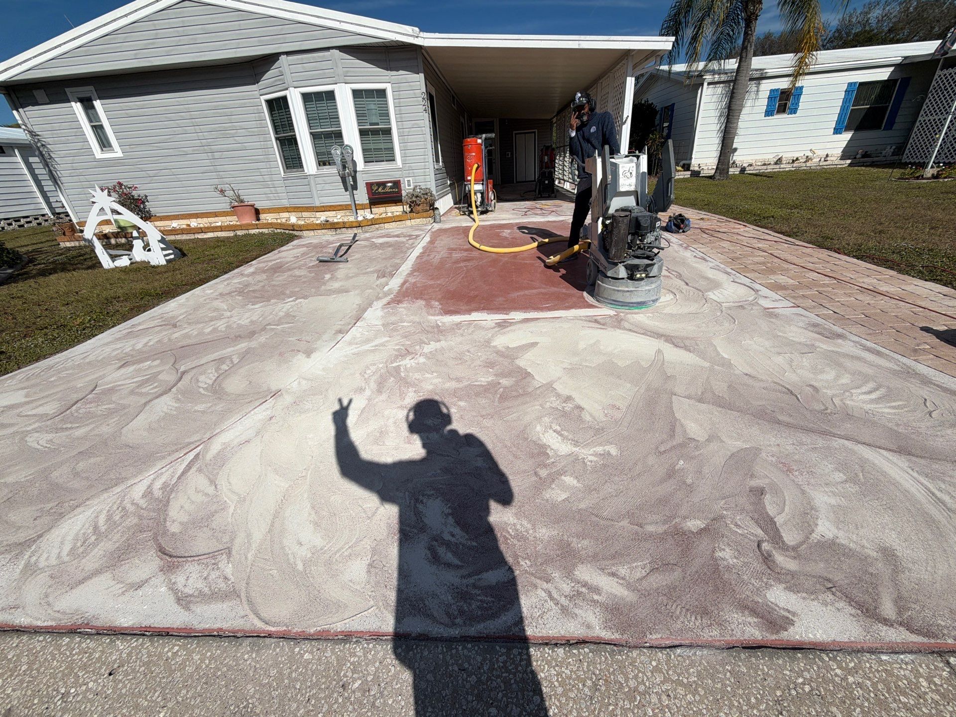 Driveway Transformation: Nightfall Flake System with Full UV & Moisture Protection by Performance Floors & Coating