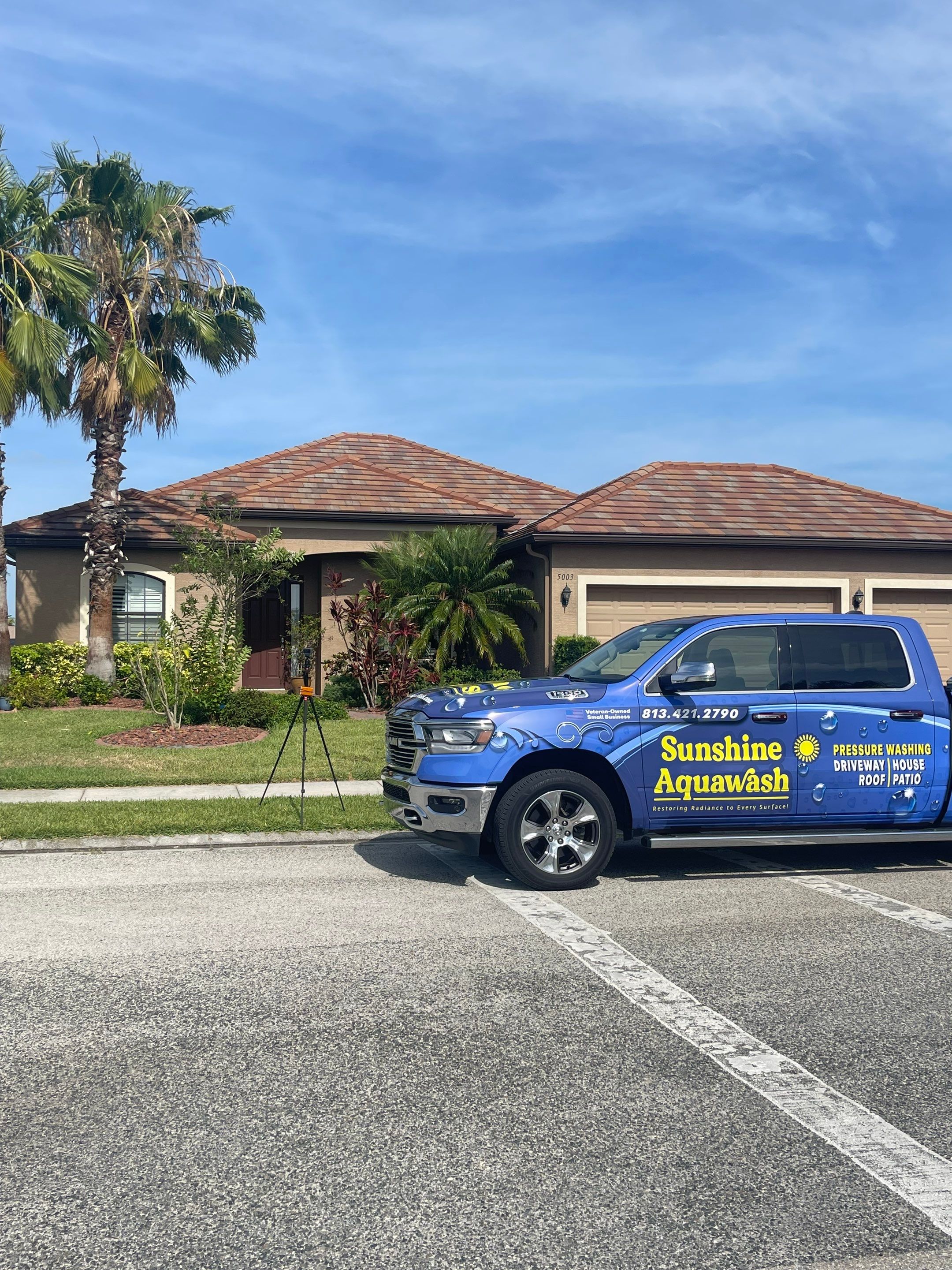 🏡 Tile Roof Cleaning – Gamble Creek Estates, Parrish, FL by Sunshine AquaWash