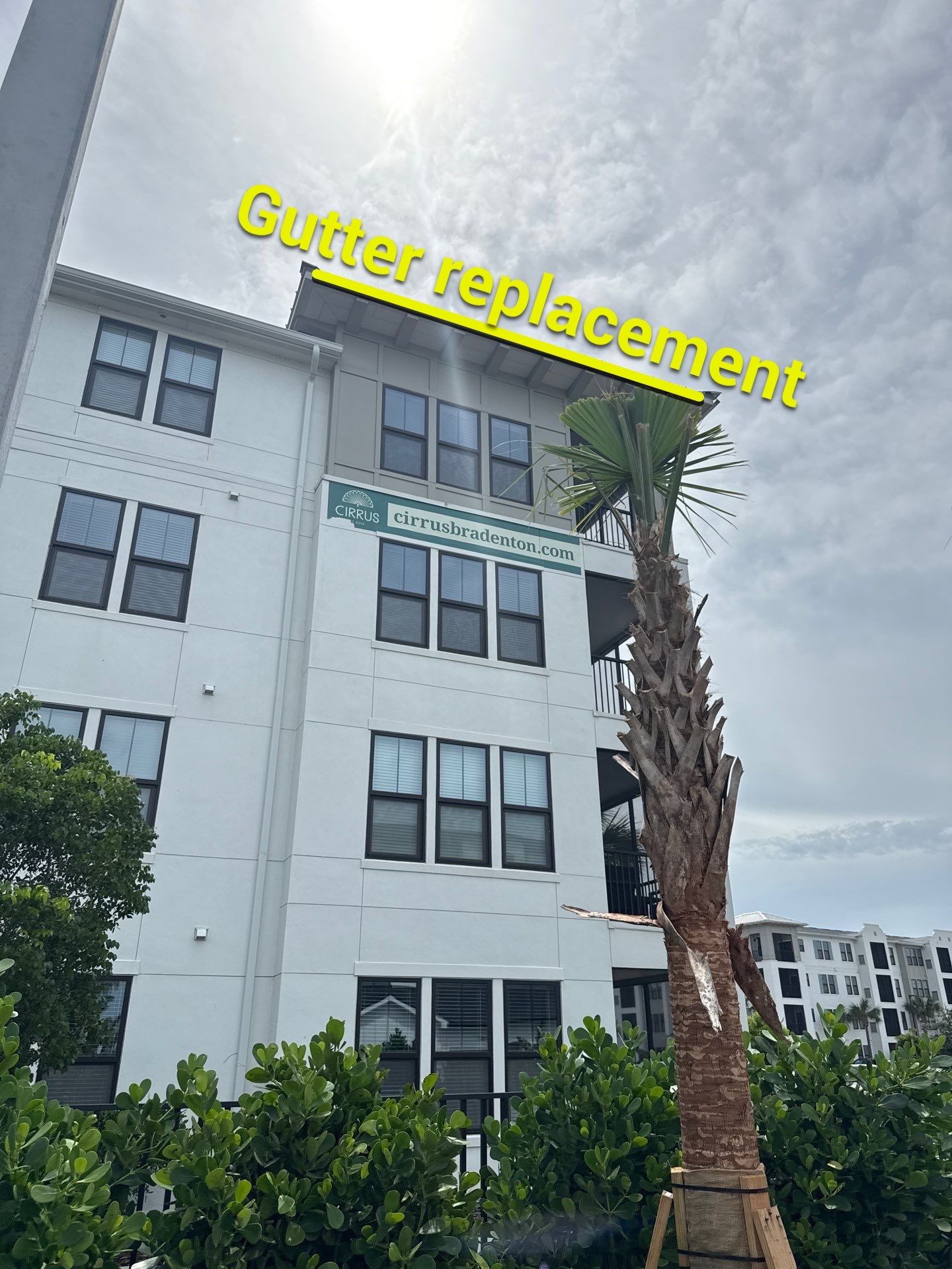 Replace gutter using gutter installation in Bradenton FL by Gutter Professors