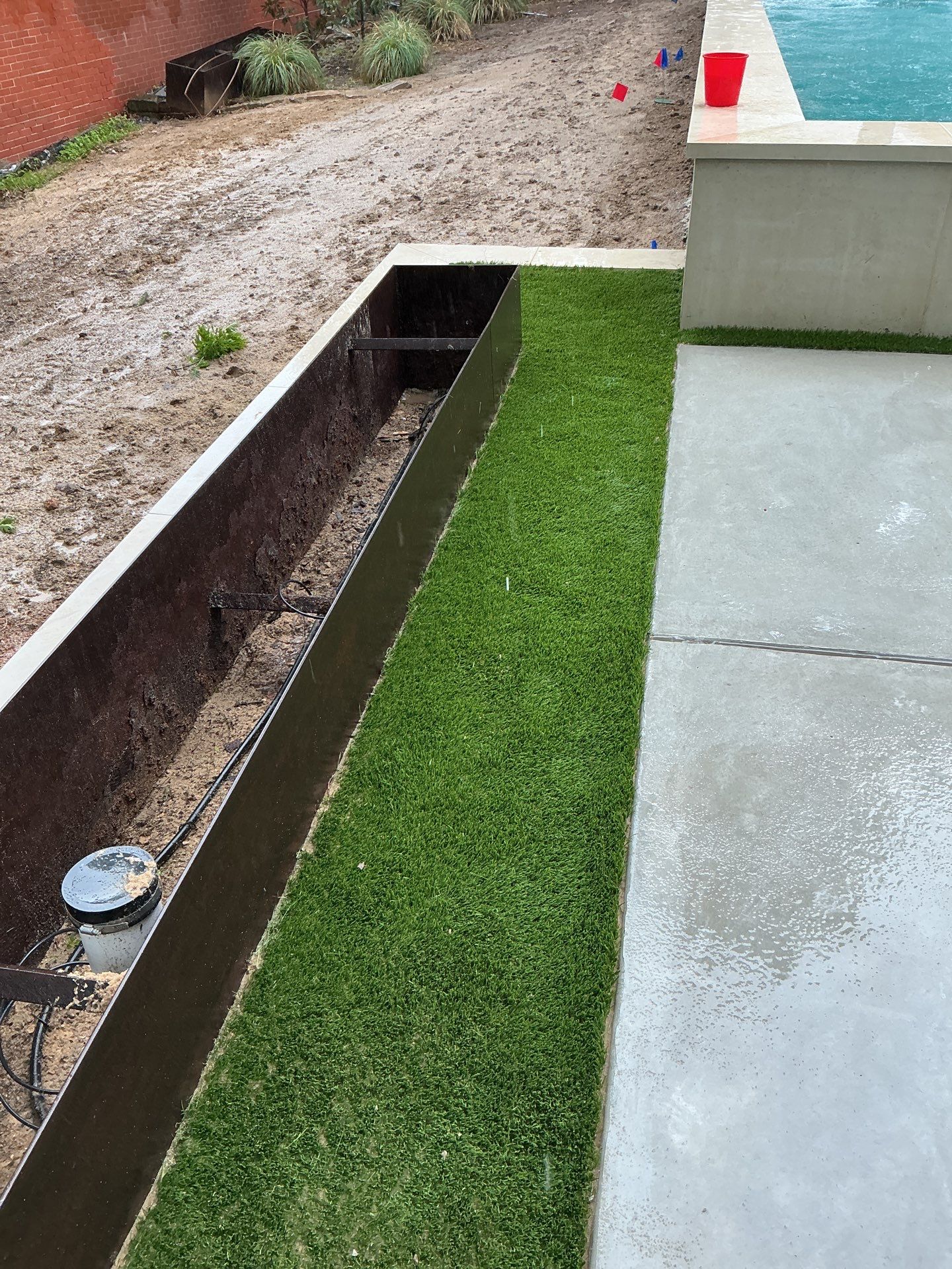 Synthetic Turf Installation using Texas Rye by Turf Concepts