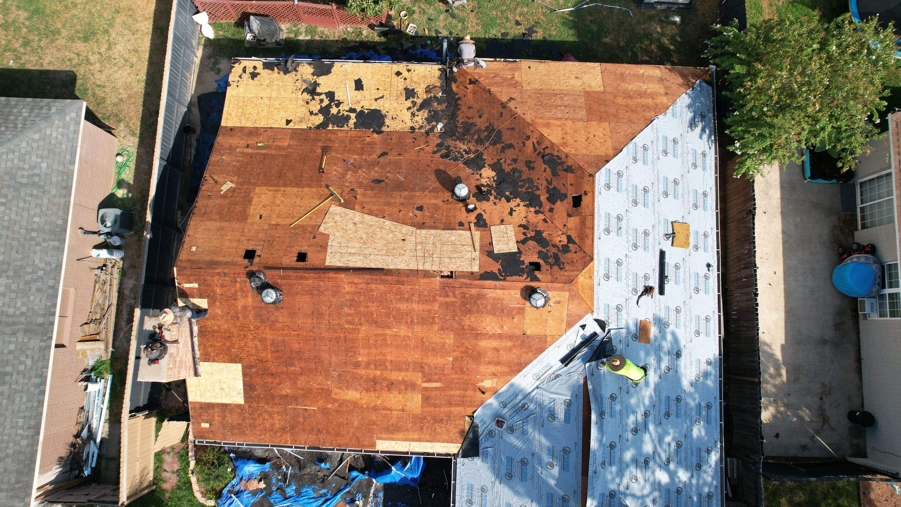 GAF Timberline HDZ Hickory Roof Replacement — Houston, TX by PL Roofing & SB Roofing, LLC.