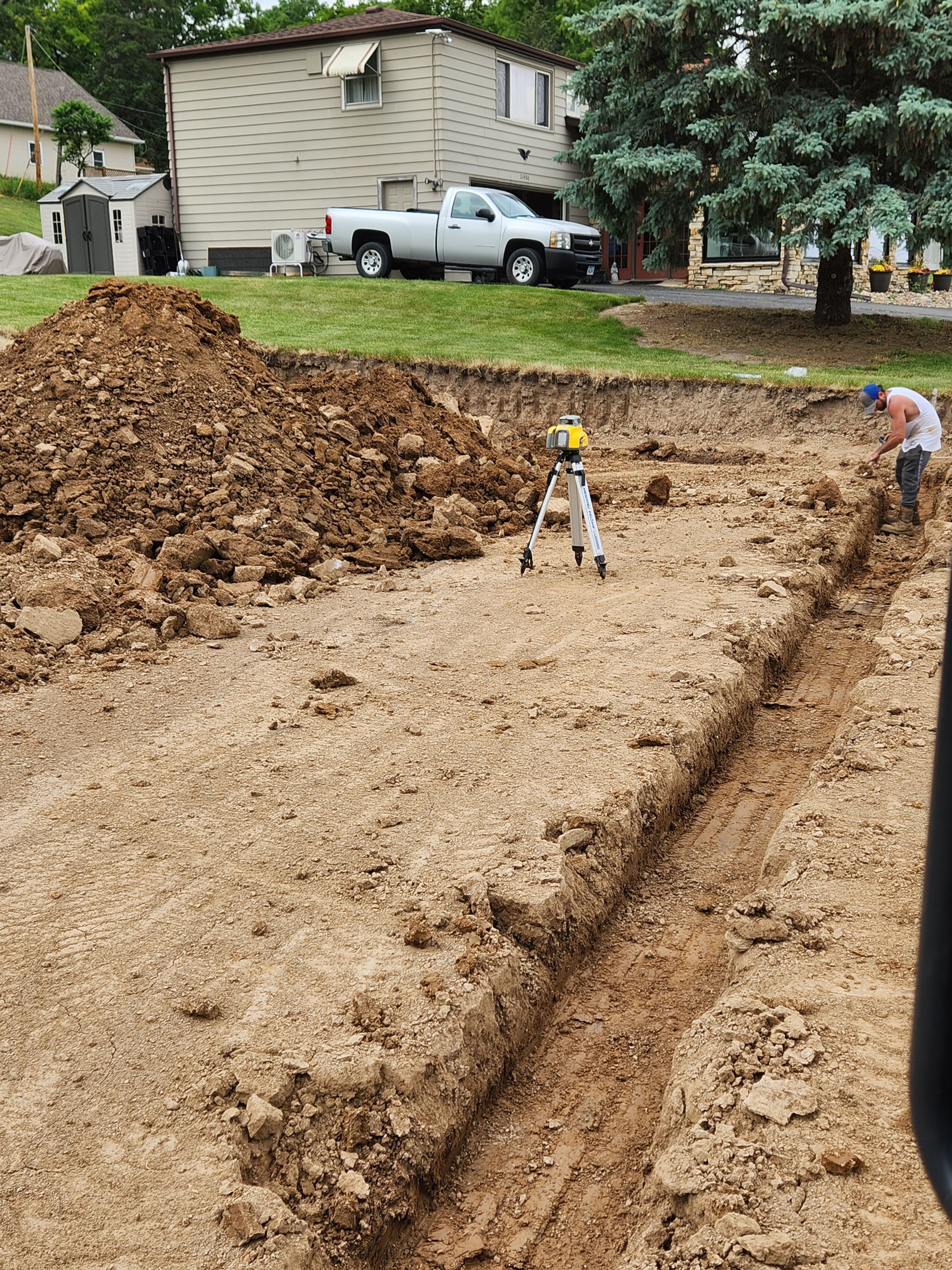 Fence / Retaining Wall using Block then parge by ACE Waterproofing & Basement Solutions