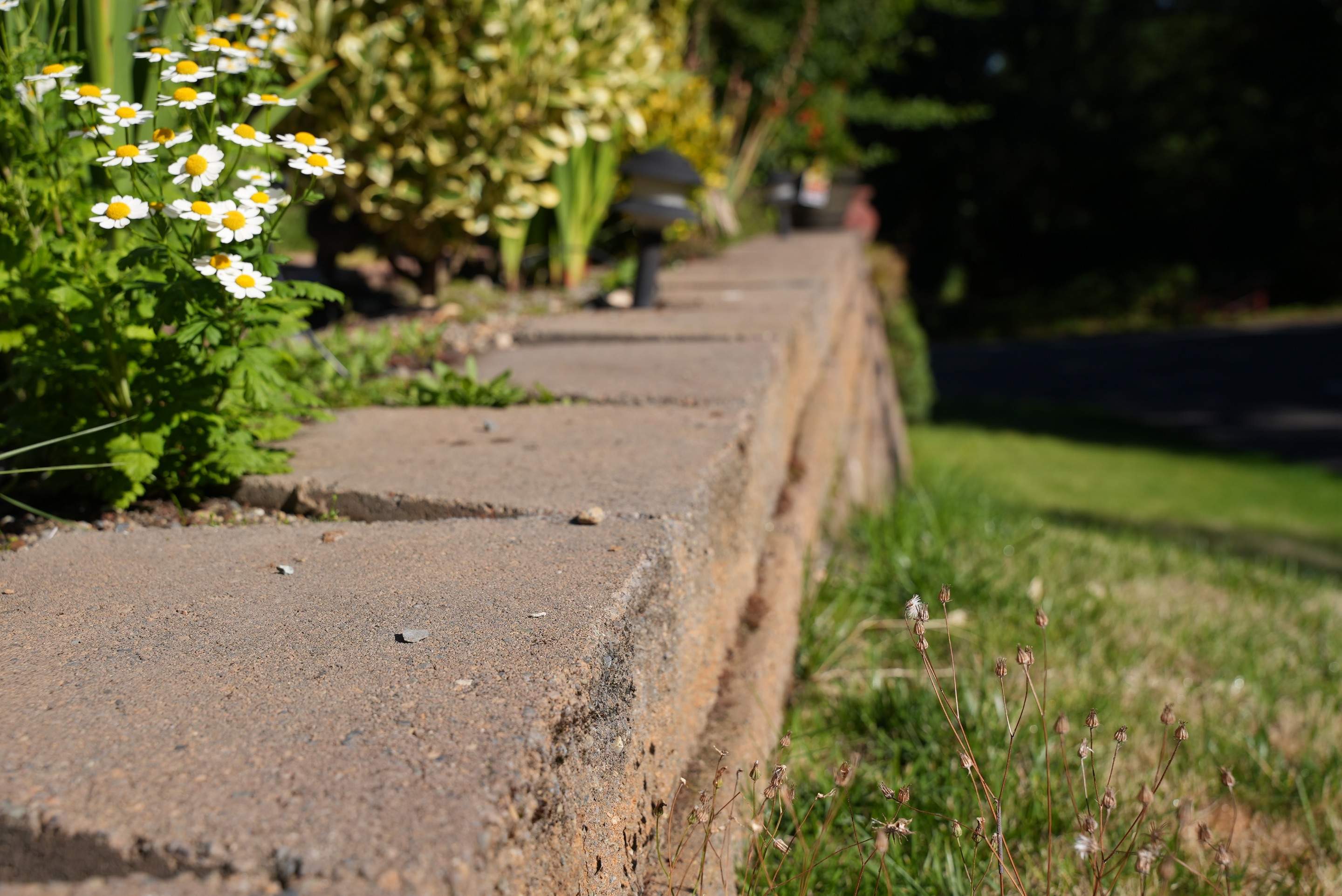 Mehta | Tiled Driveway with Sealer & Retaining Wall  by Jireh Asphalt & Concrete Inc 